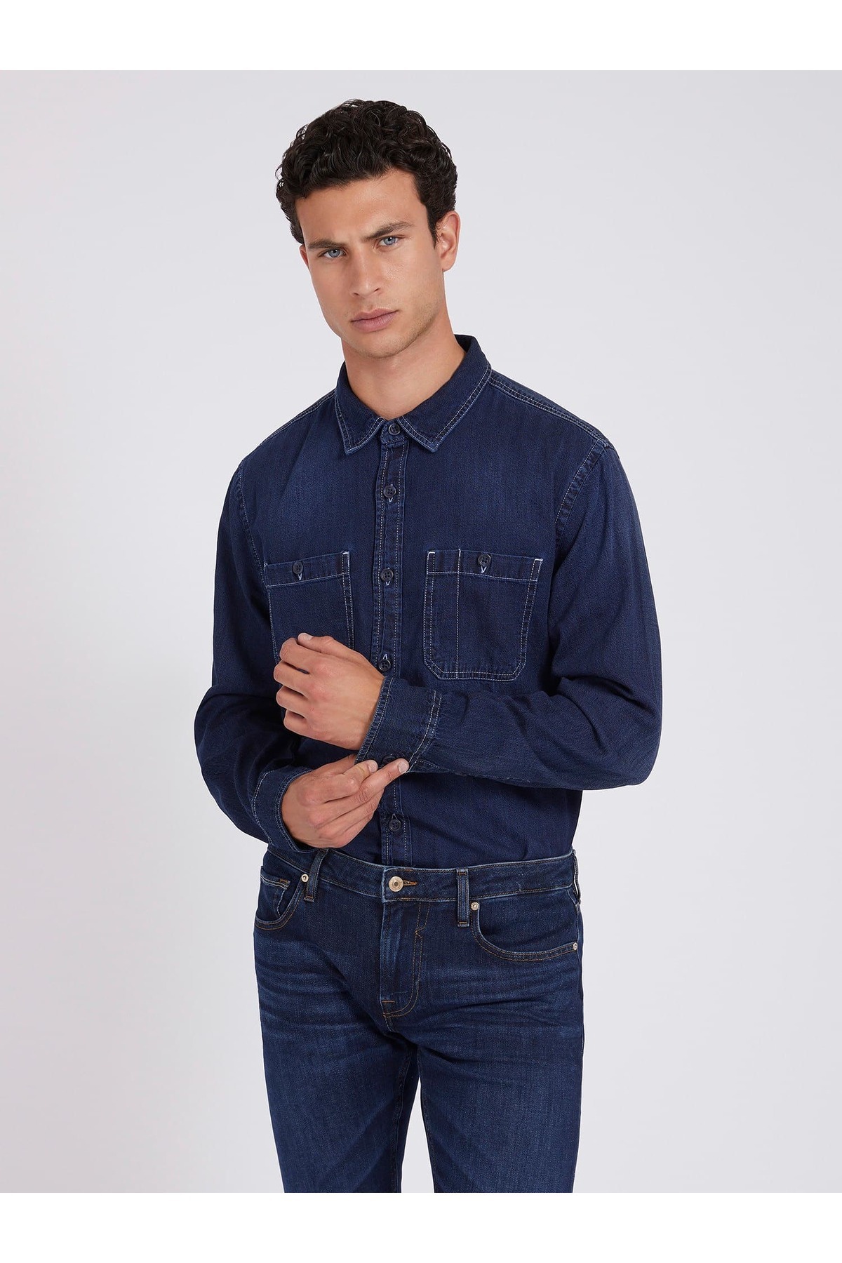 گس پیراهن جین مردانه Regu L/s