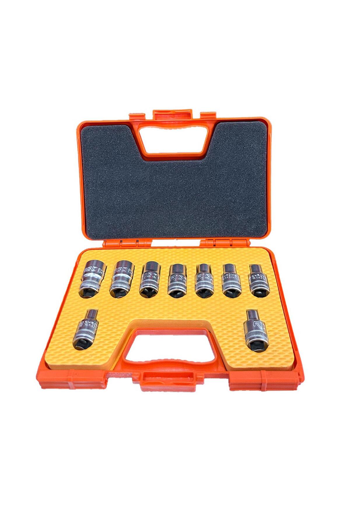 Rico 007-RC9010 9 Parça 1/2 Torx Lokma Seti Takımı E Dişi Kısa