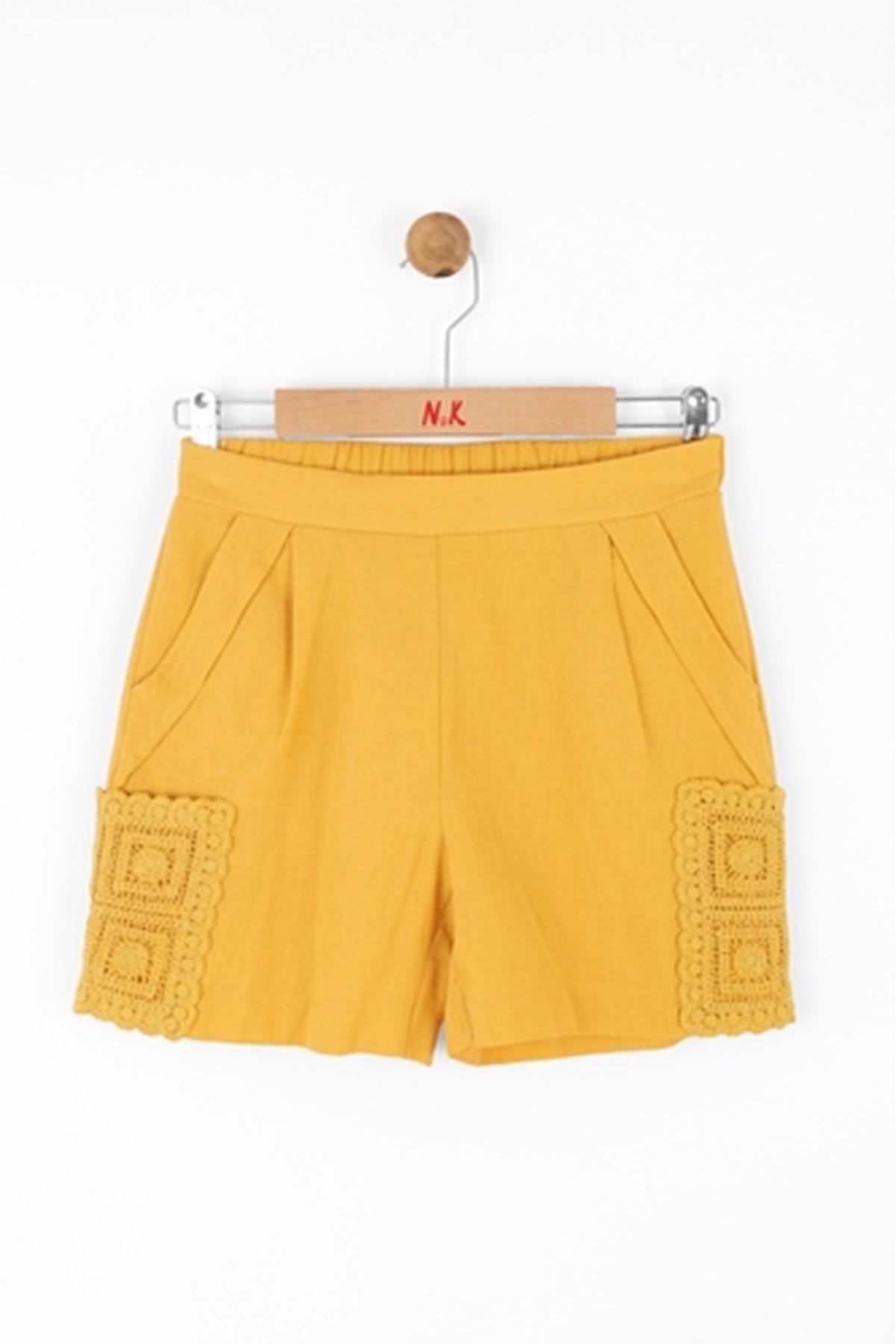 nk kids-Nk Kids 56336 Mıa Shorts Yellow 8/14 1