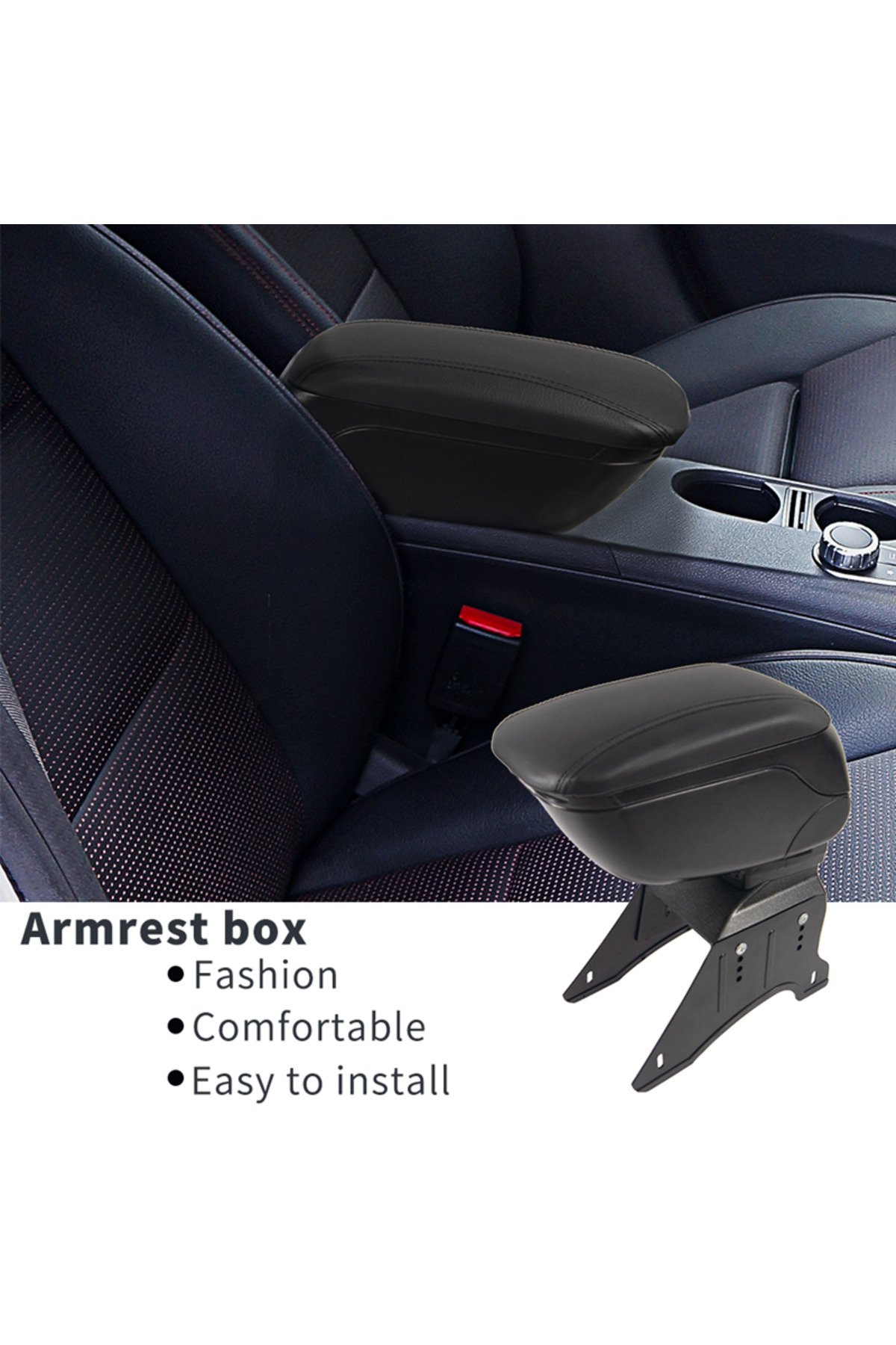 Space-Black-red Foldable Armrest Stitched / Icko68-sk 3