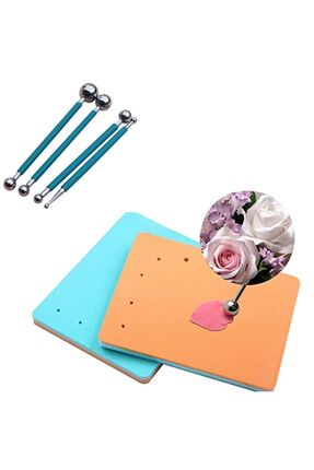 Genel Markalar Pastacılık Çiçek Modelleme Süngeri Metal Marzipan Seti Şeker H...