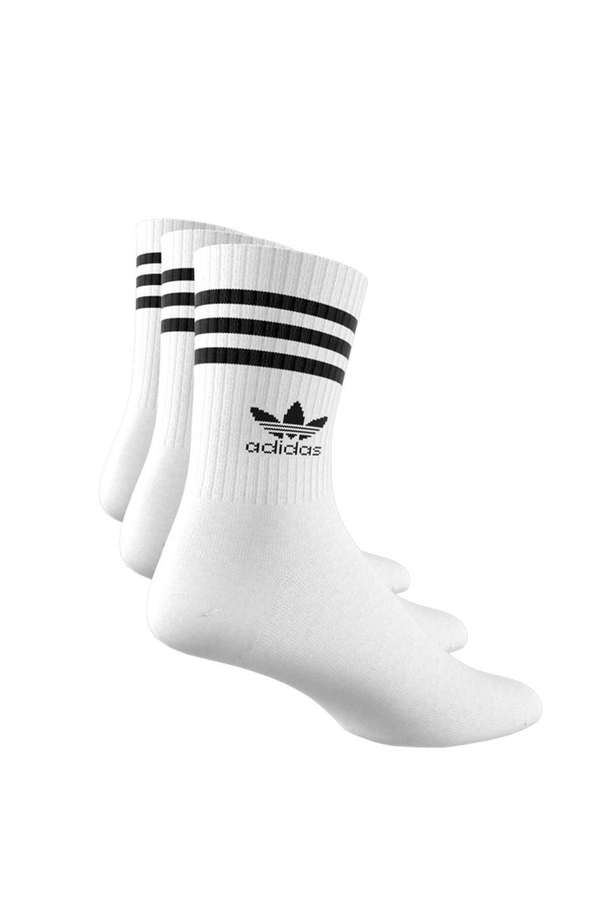 جوراب سفید مردانه و زنانه XL اورجینال adidas