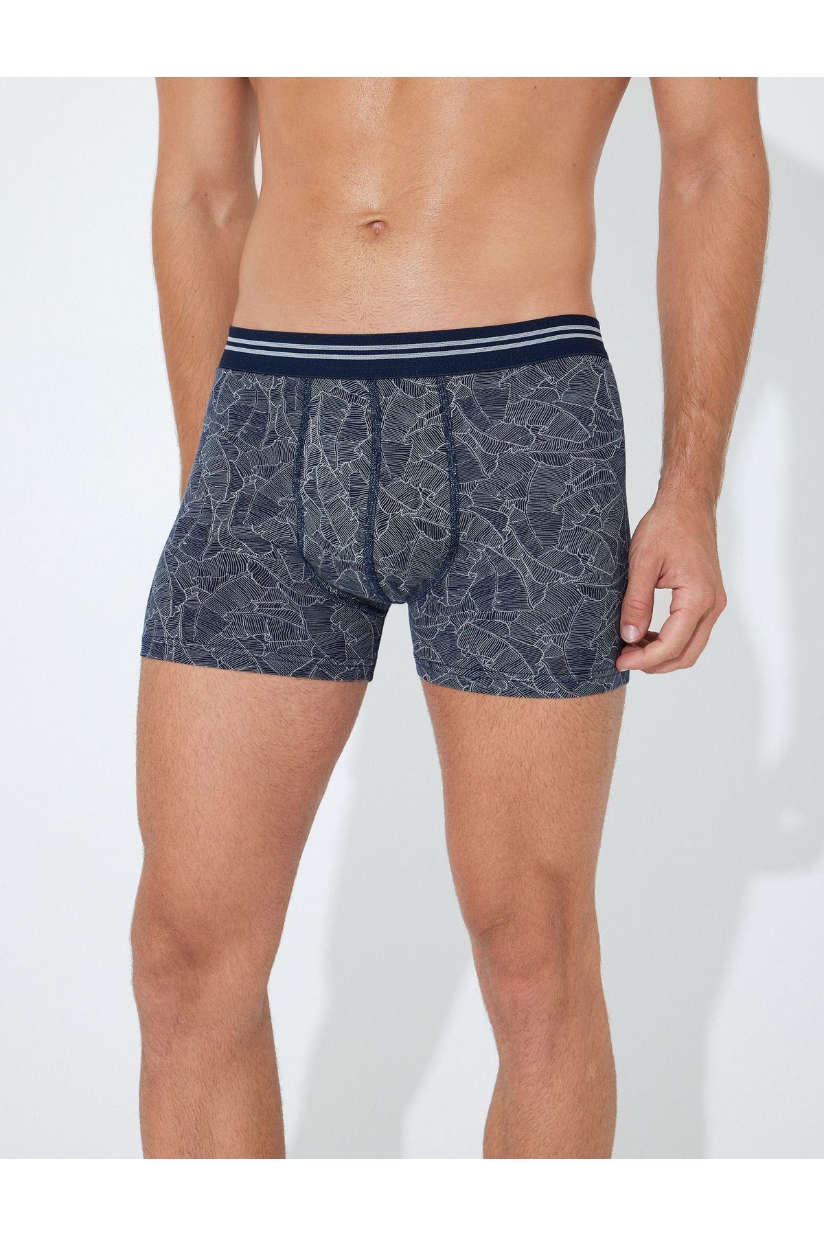 Koton-Cotton 3-Piece Boxer Set - Abstract Printed and Multicolored 3