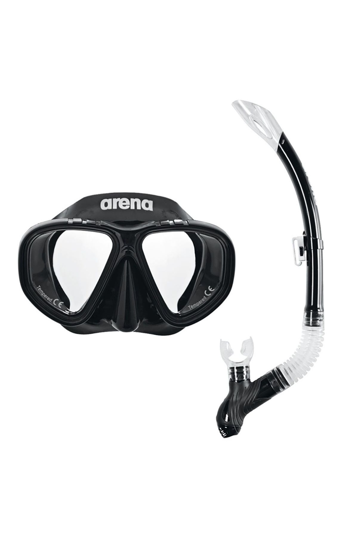 ARENA Premium Snorkeling Set Unisex Siyah Yüzücü Şnorkel 002018505