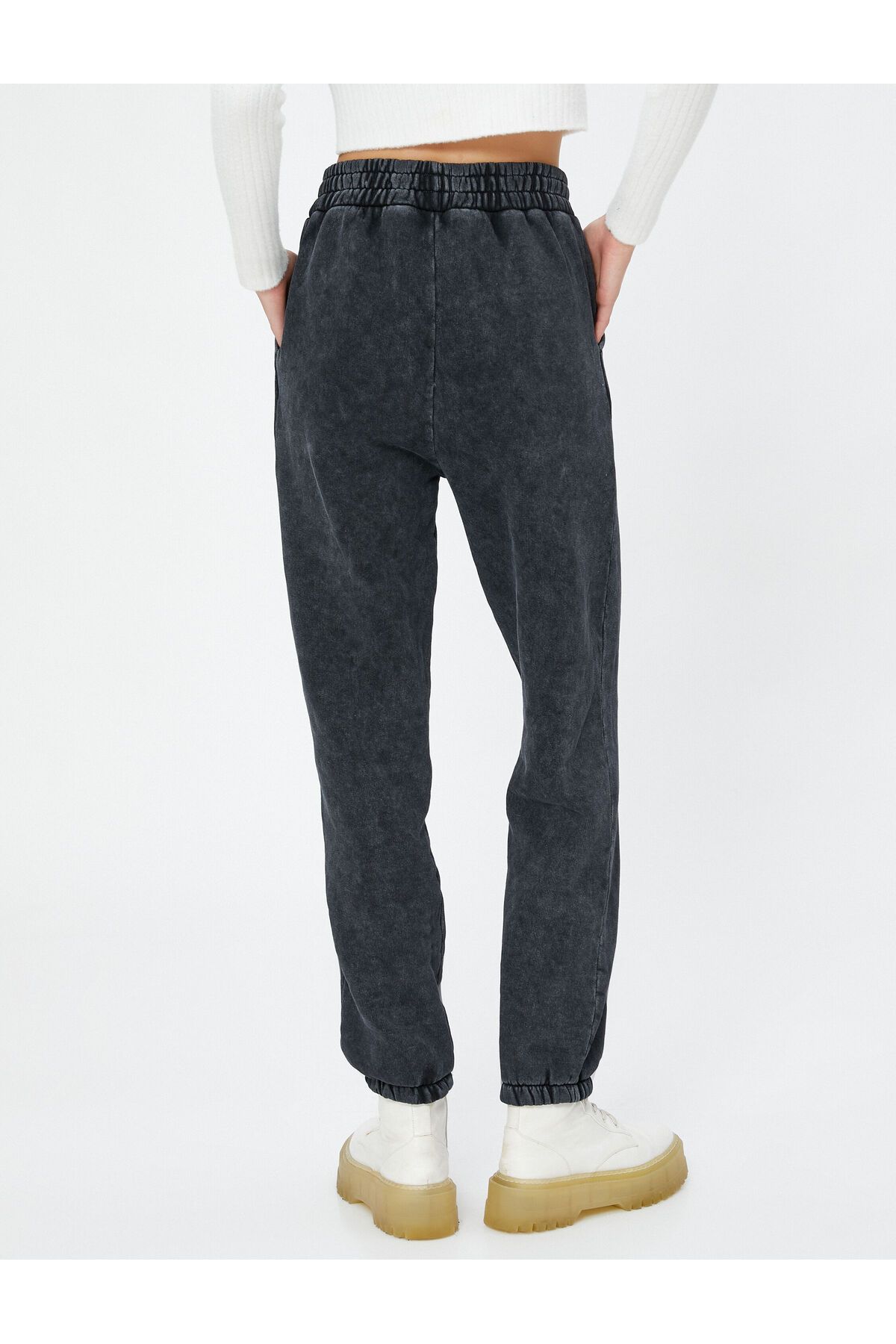 Koton-Relaxed Fit - Raster Jogger Sweatpants with Elastic Waist and Pockets 4