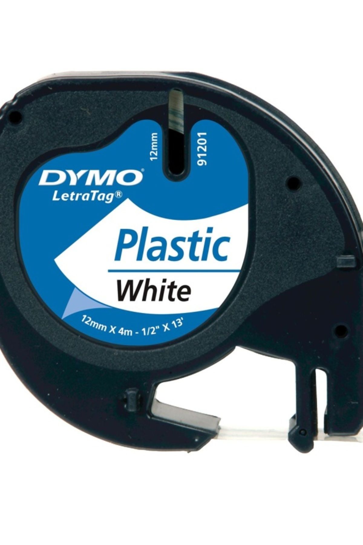 Dymo S0721660 Letratag Plastik Etiket 12 Mm X 4 Metre Beyaz 91201