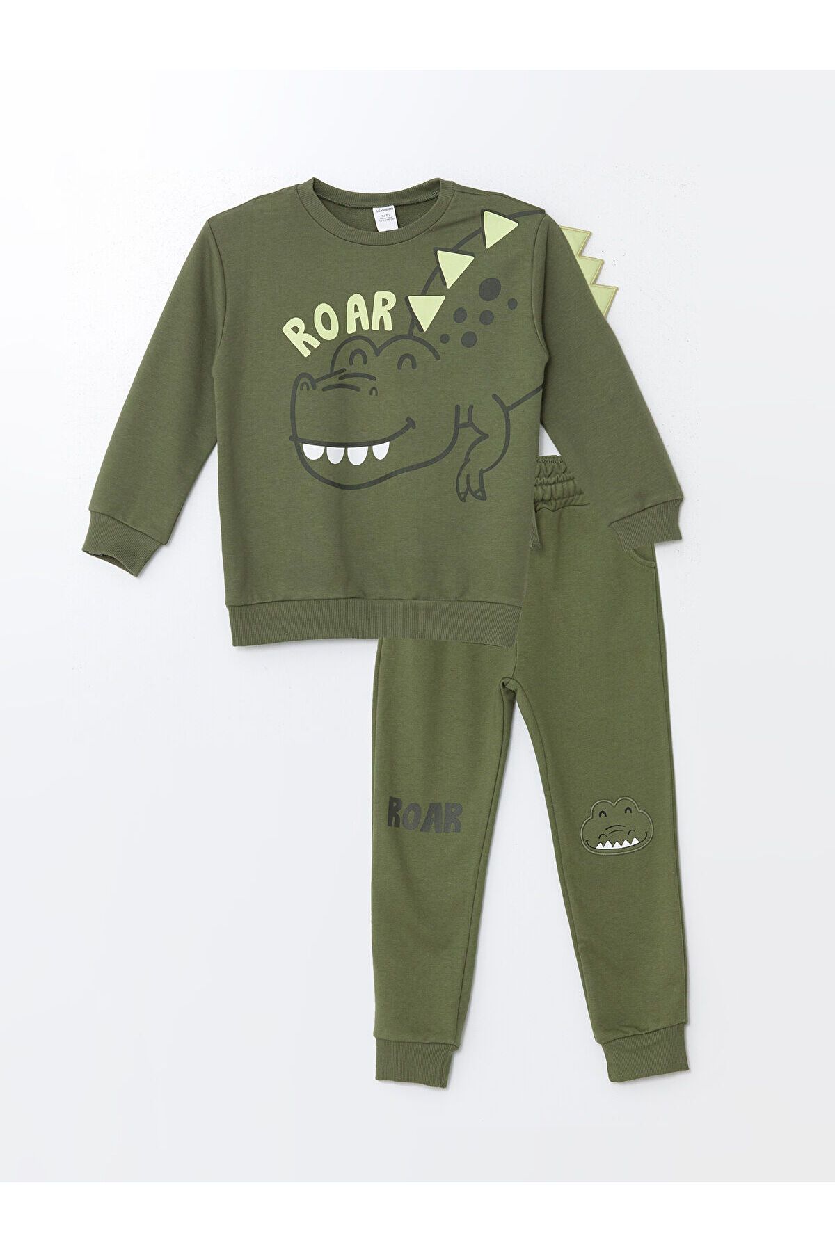 LC Waikiki-Lw for Baby Boy - Crew Neck Printed Sweatshirt and Sweatpants Set of 2 1