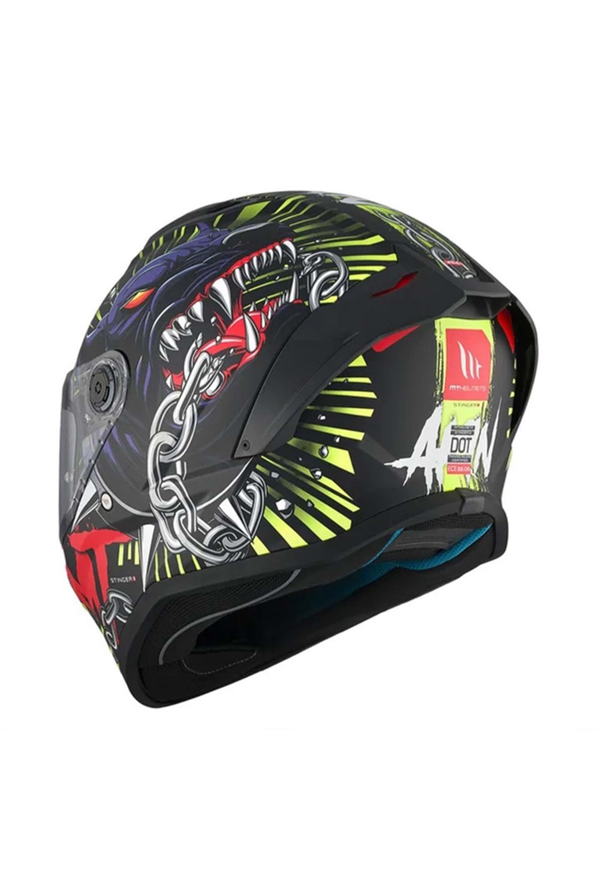 MT-Stinger 2 Akın A3 - Matte Black Motorcycle Helmet 6