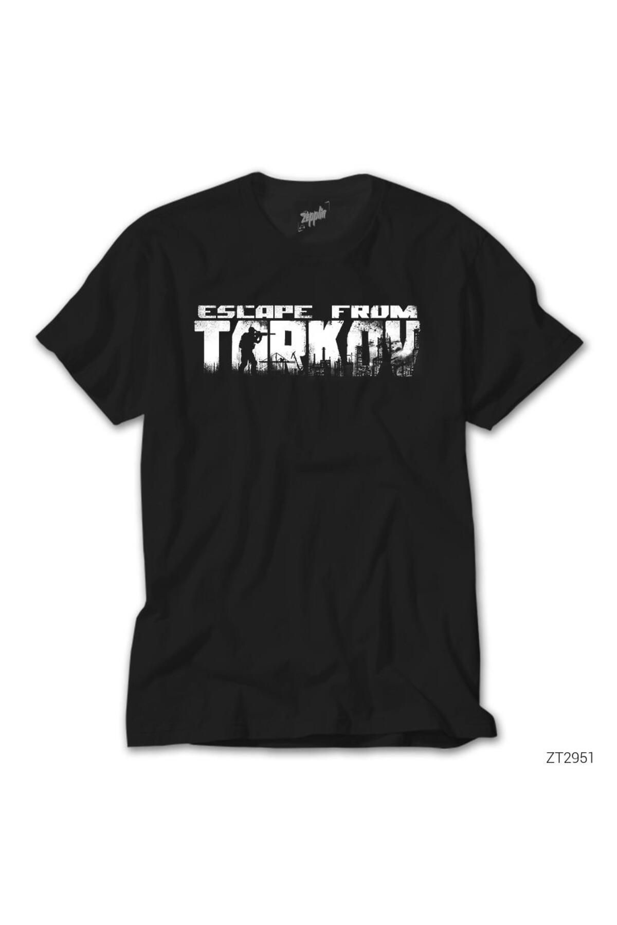 WAKHA Escape from Tarkov Logo Siyah Tişört