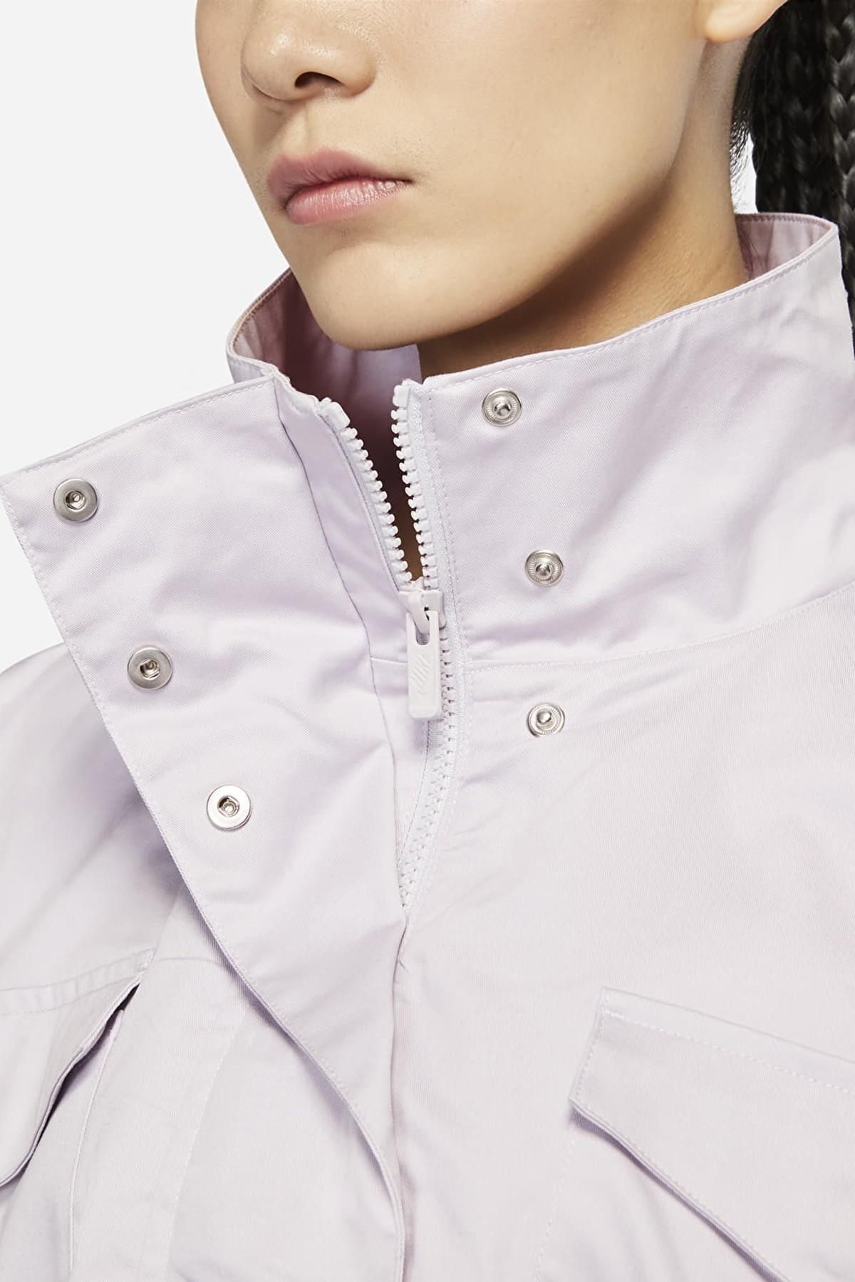Nike Sportswear Collection Essentials M65 Full Zip Büyü Beden Kadın Ceket Lila görsel 3