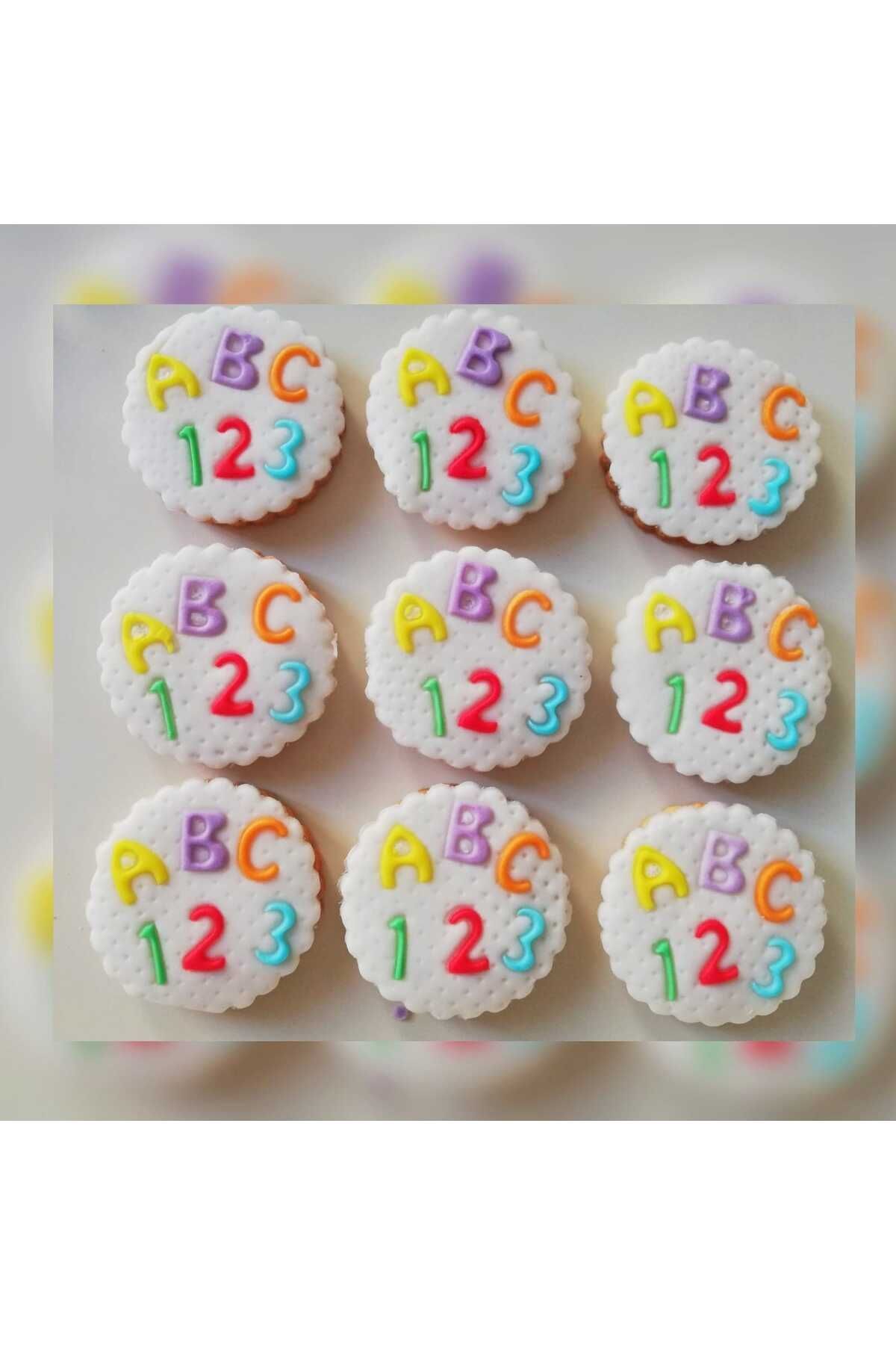 telaşe memuru 15 Adet Abc Okuma Bayramı Temalı Butik Kurabiye