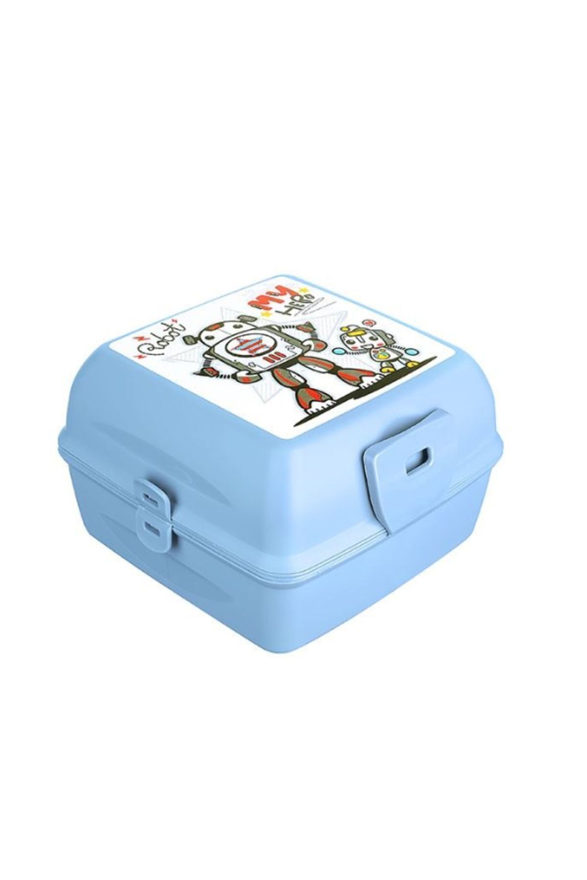 TOYFEST-2 Layers and Lid School Lunch Box with Fork & Spoon Storage Container - Robot Model - 1 PC 2
