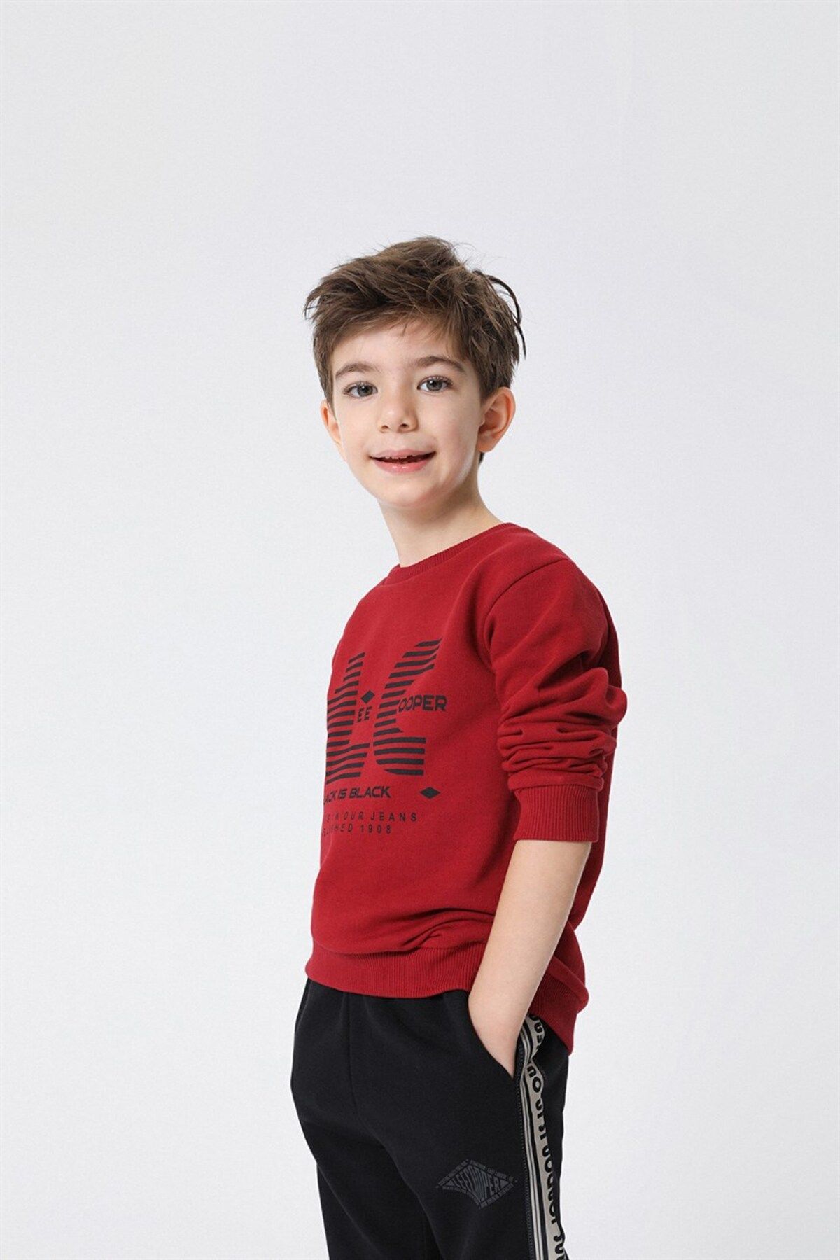 سویشرت یقه خدمه پل پسر کلارت قرمز Lee Cooper
