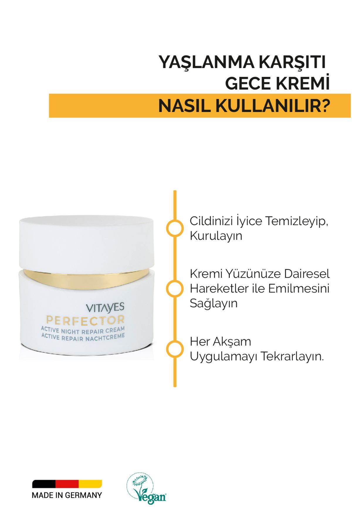 ست مراقبت پوست کرم روز خامه SPF15 شب در برابر درخت طبیعی VITAYES