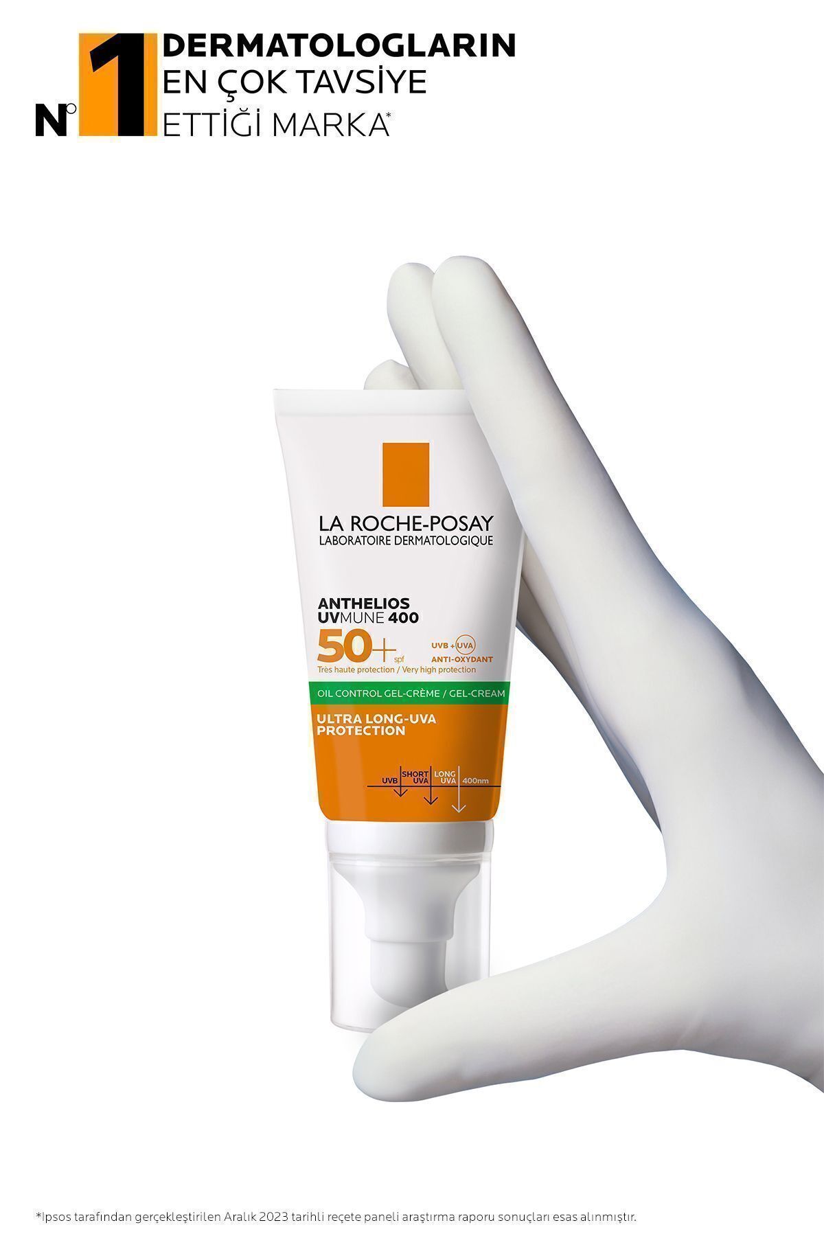 ست مراقبت از آفتاب صورت برای پوست های مختلط/چرب: Antehlios Uvmune 400 Oil Control SPF50+ 50mlx2 La Roche Posay