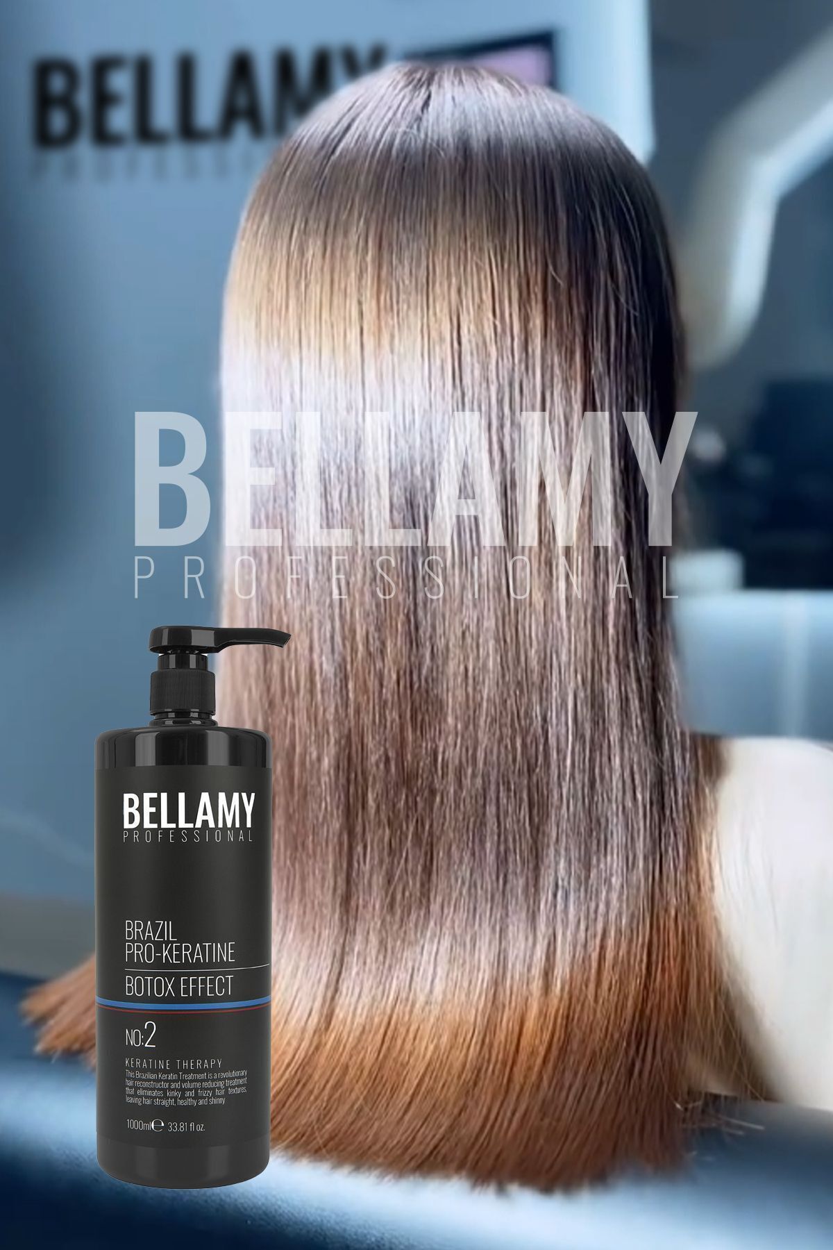 کرم صاف کننده حرفه ای کراتین برزیلی تا ۲۵ هفته ۱۰۰۰ میلی لیتر — BellamyNo2KERATIN — تصویر 2 از 4