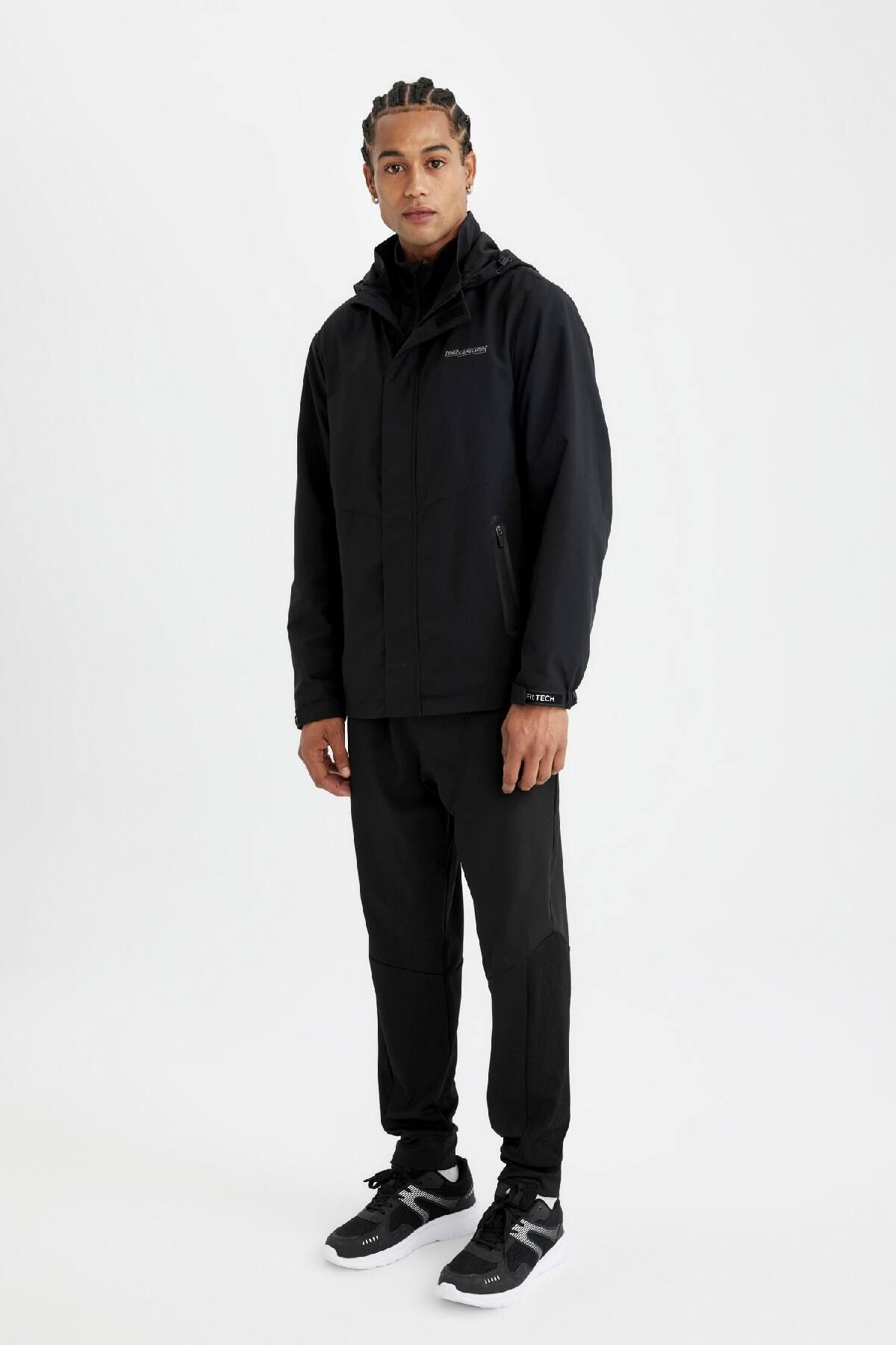 کت ضد آب Fit Regular Cut Hooded with Zipper Pocket C6047ax24au Defacto
