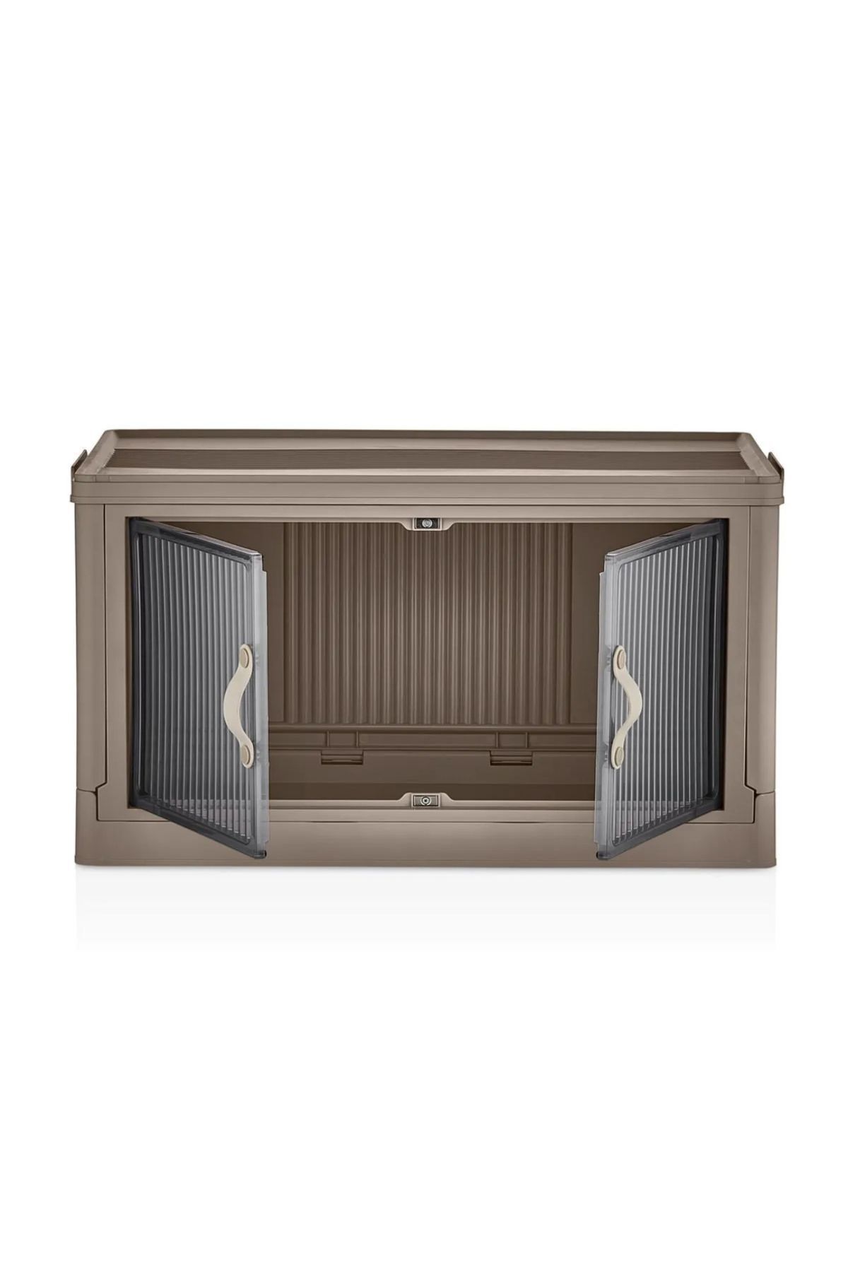 MCK Plus-4-Tier Portable Storage and Storage Cabinet - Brown Cloth Set, Multi-Purpose Use 4