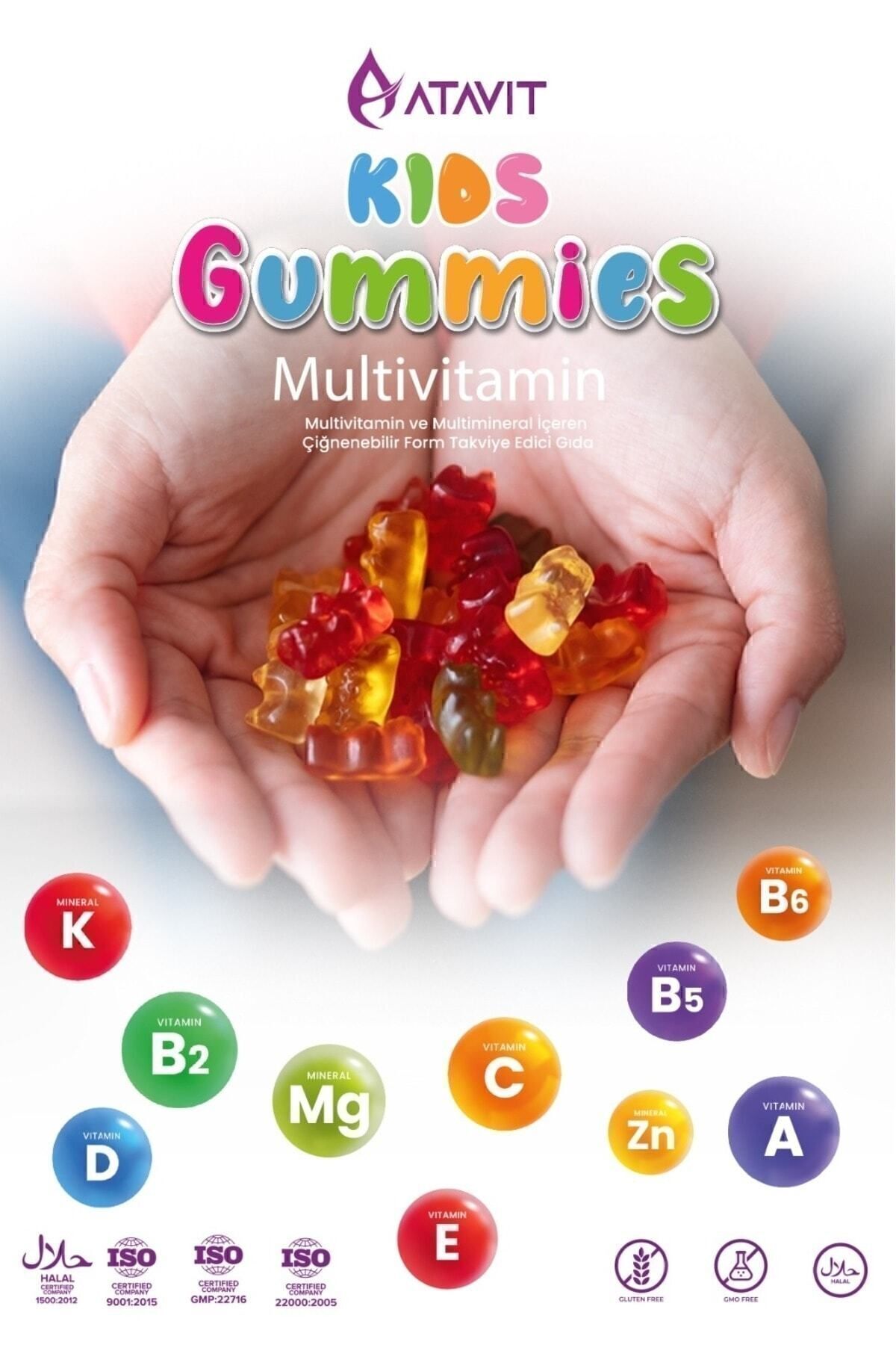 Atavit-Omega 3, D3 K2 and Magnesium - Set of 3 Multivitamin Gummies 3