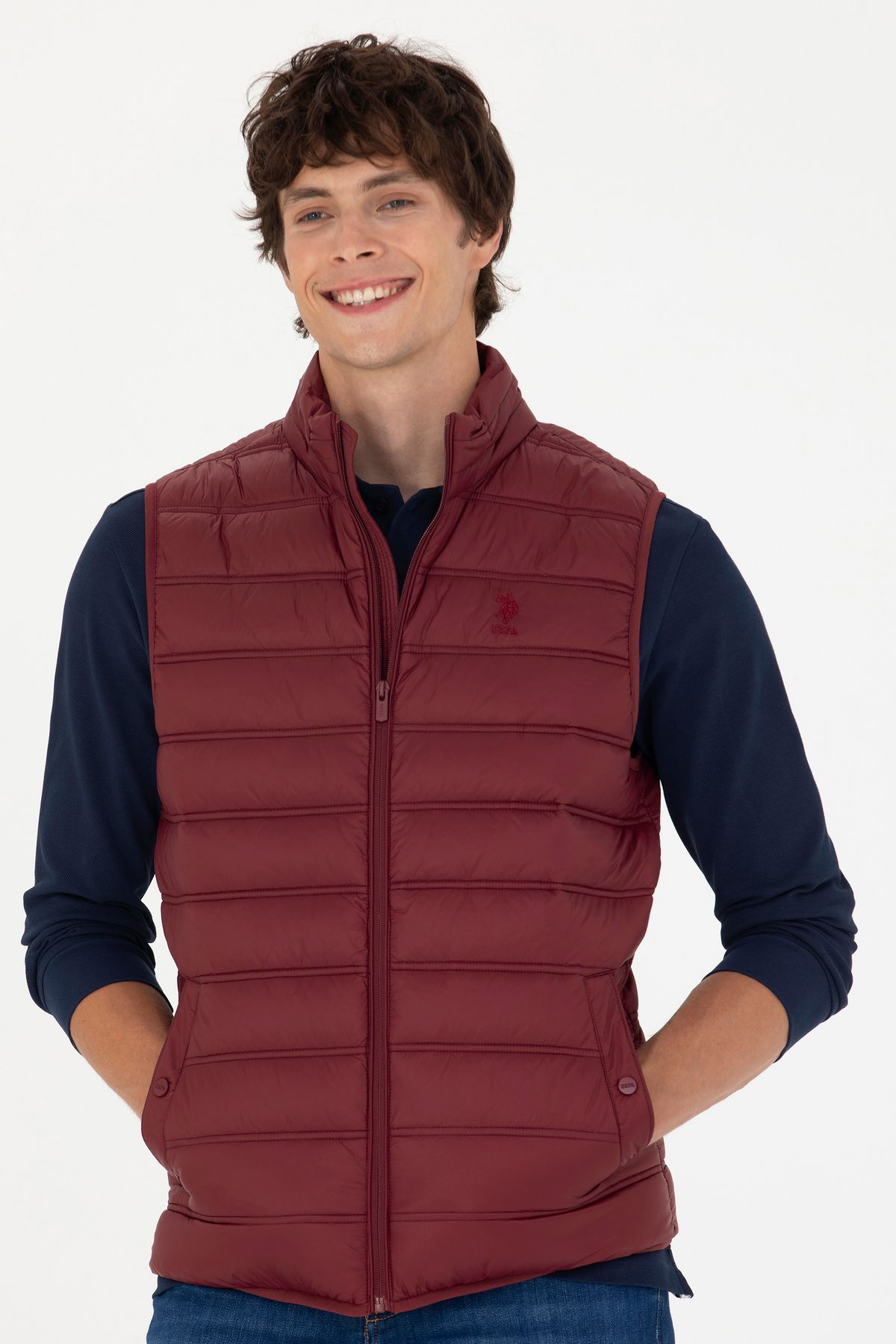 Erkek Bordo Yelek 50269098-VR014