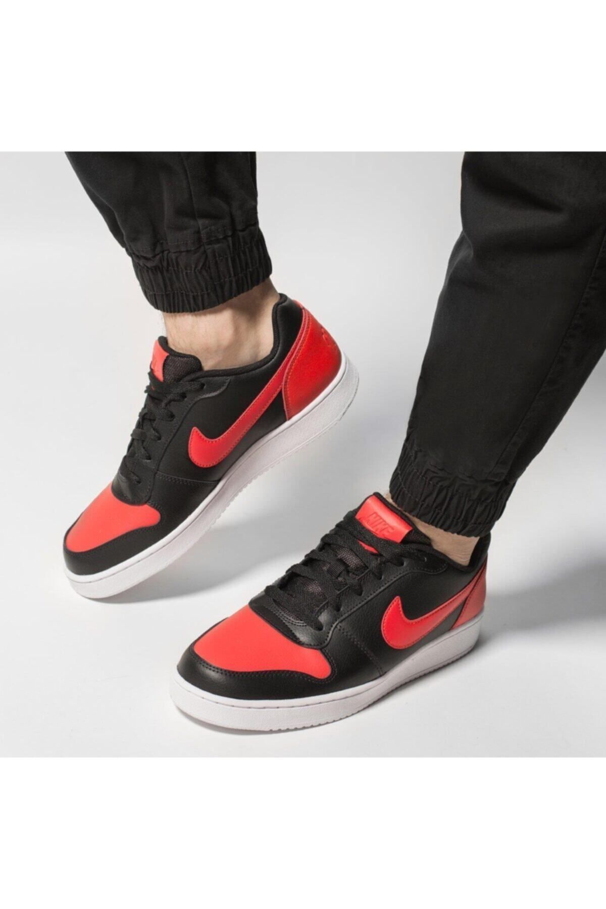 Nike ebernon low black red deals