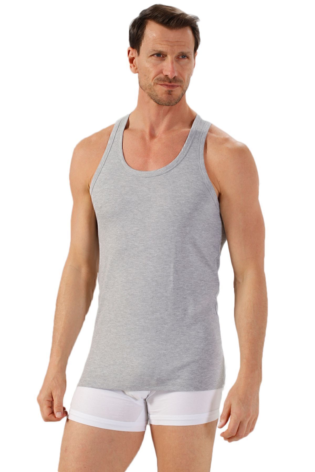 ÖZKAN underwear-Özkan 0267 6 Pack Ανδρικό βαμβακερό Lycra Μονό Τζέρσεϊ Ευέλικτο Άνετο Αθλητικό εσώρουχο Rambo Cross Back; 2