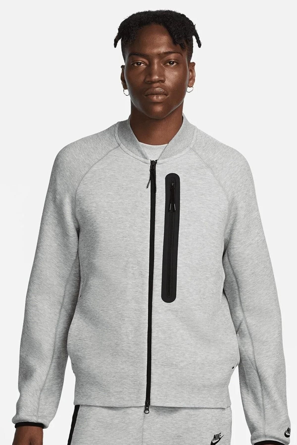 کاپشن پشمی مردانه اسپورت Tech کاپشن نخی خاکستری Nike