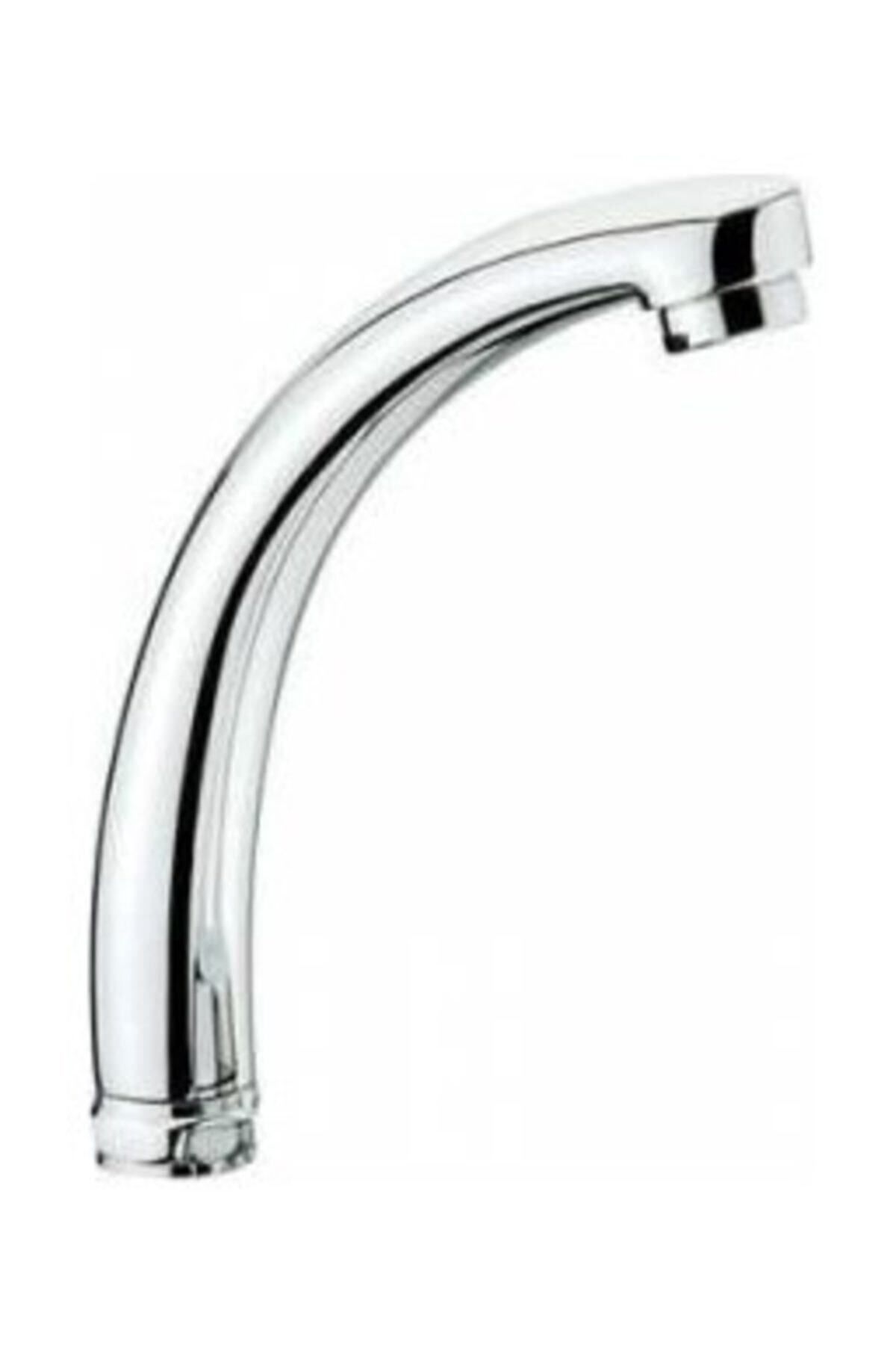 Yayke Kısa Kuğu Lavabo Batarya Borusu Krom Kaplama Musluk Borusu