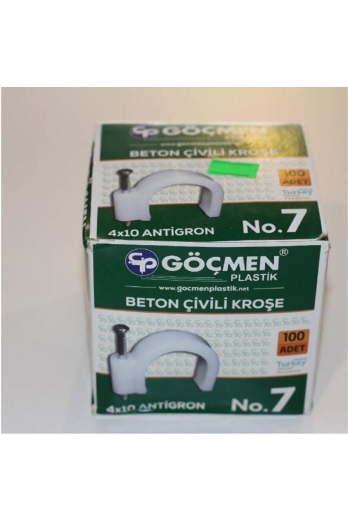 Göçmen Plastik No:7 Beton Çivili Kroşe 100 Adet