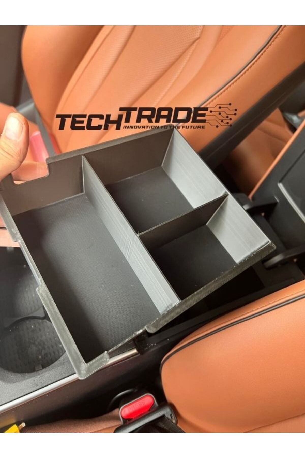 Tech Trade-Chery Omoda 5 Armrest Organizer-3 Compartments (Not Compatible with Omoda 5 Pro.) 2