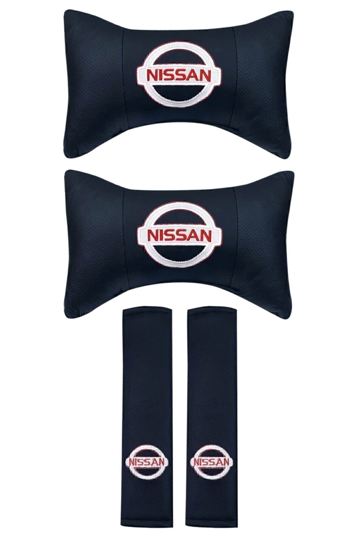 Nissan Beyaz Deri Yastık + Kemer Pedi - Konfor Seti 2'li Cma - 736