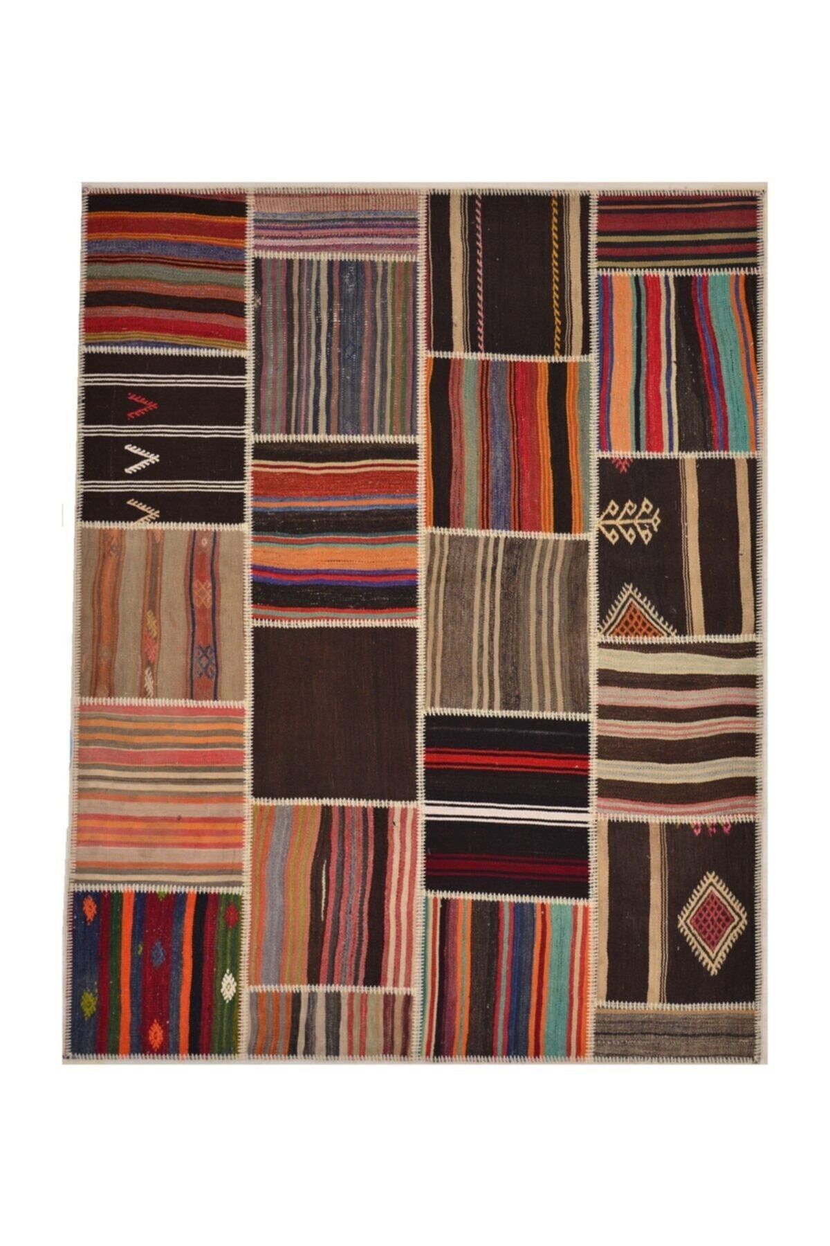 Madalyon Patchwork El Örgüsü Anadolu Kilimi – Spring