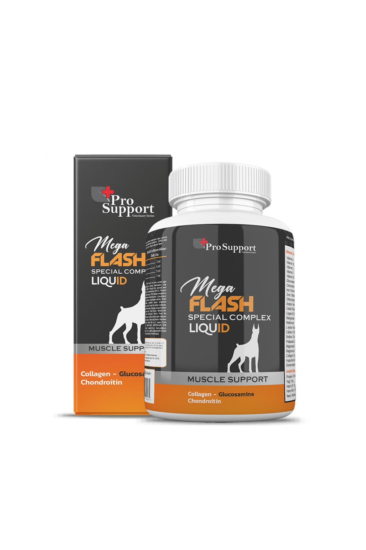 Pro Support PPC Mega Flash Köpek Eklem Ve Kas Geliştirici Likit 500 ml (COLLAGEN-KOLAJEN-GLUCOSAMİNE-CHONDROİTİN)