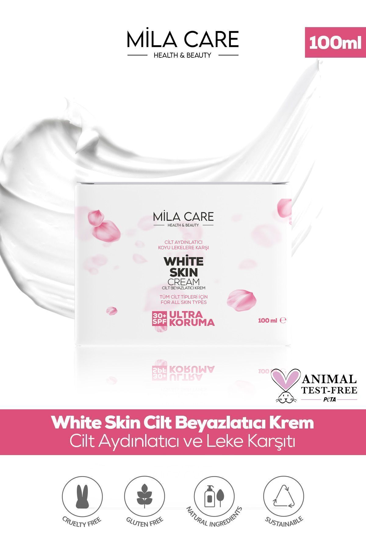 MİLA CARE-Whitening Blemish Cream - White Skin, 30+ Spf, 100ml, 3 Pieces 1