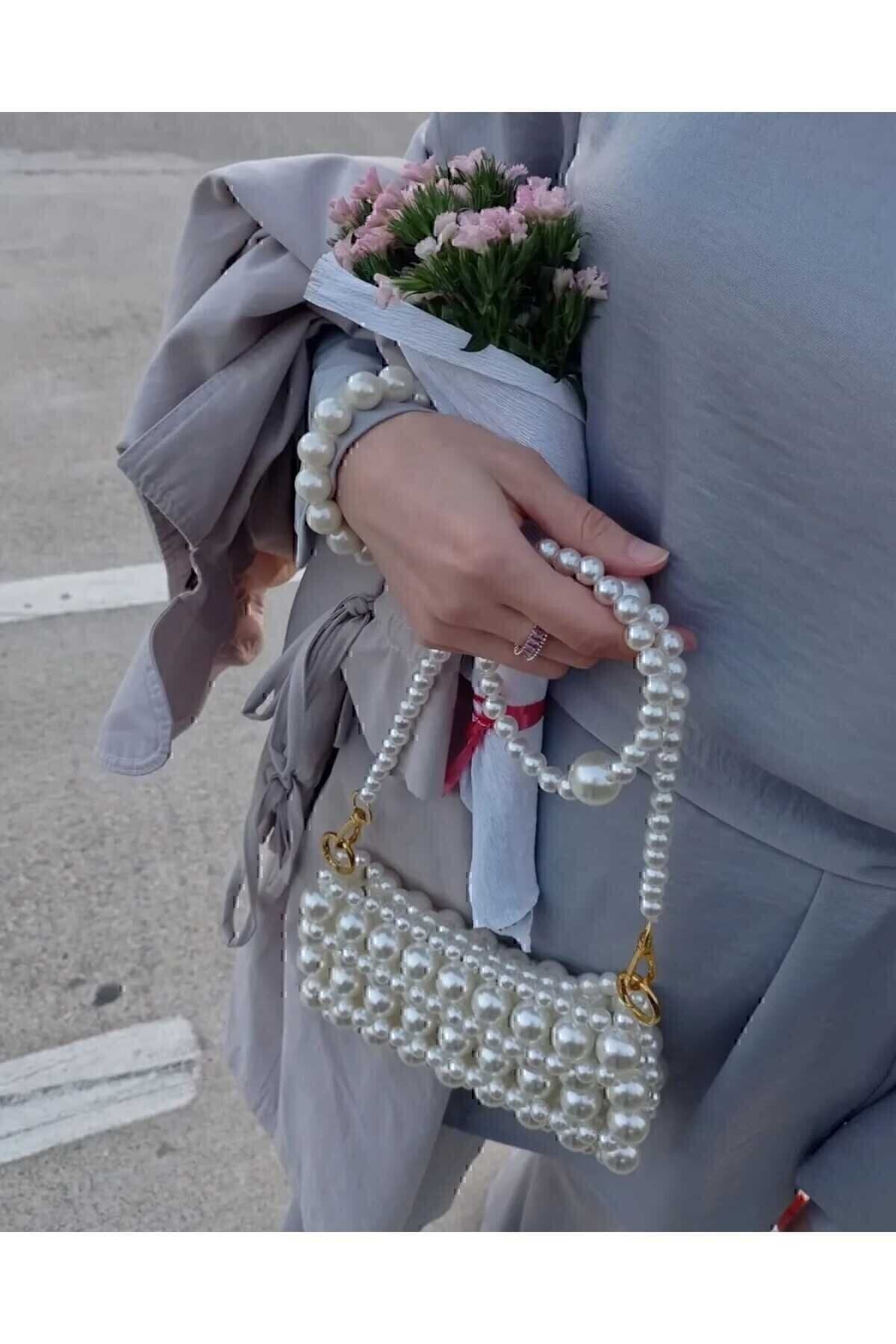 BEYBACO Pearl Bag Pearl Bag Pearl Beaded Bag Pearl Bead Bag