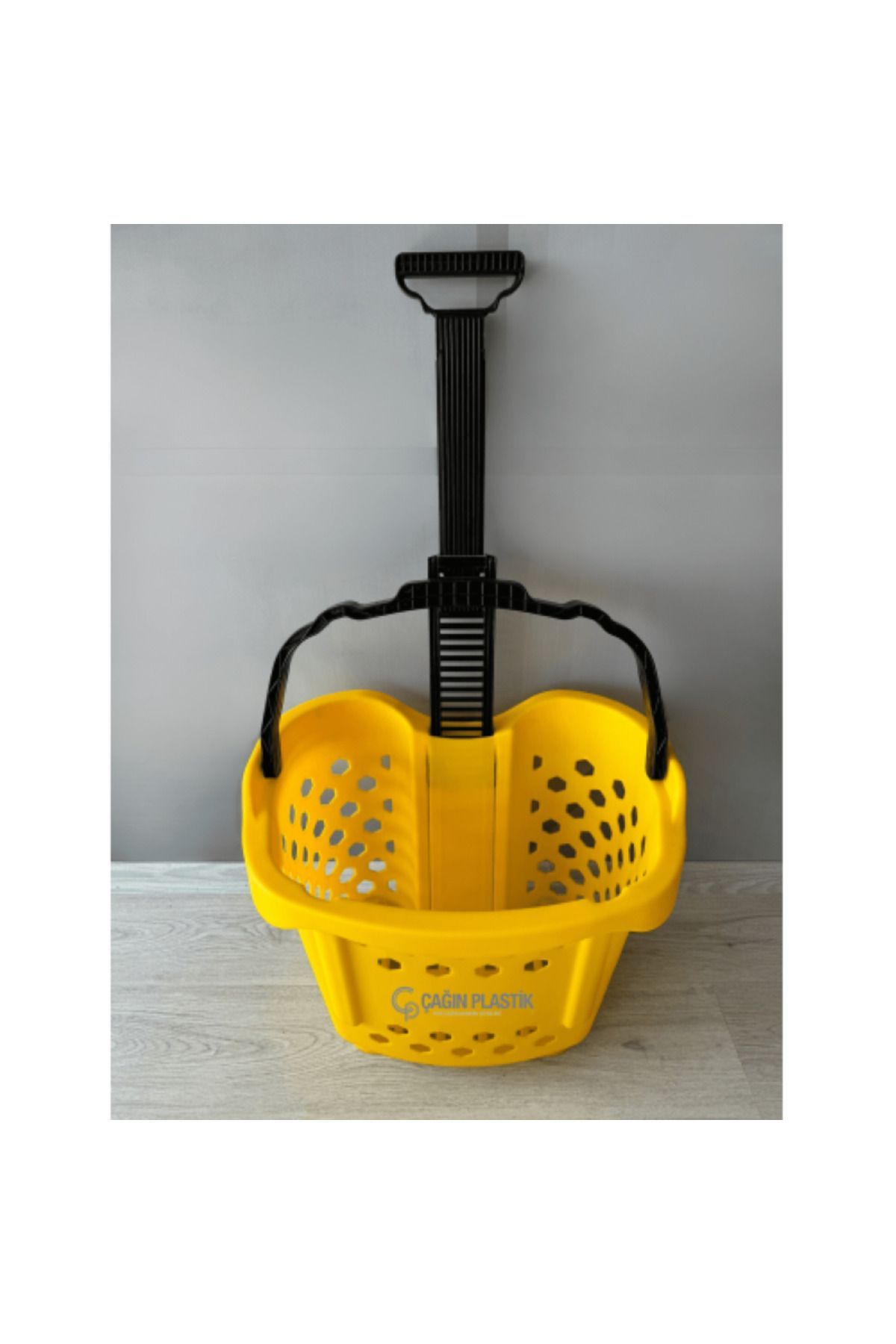 ÇAĞIN PLASTİK Tekerlekli Plastik Alışveriş Sepeti - 40 Litre - 5 Adet