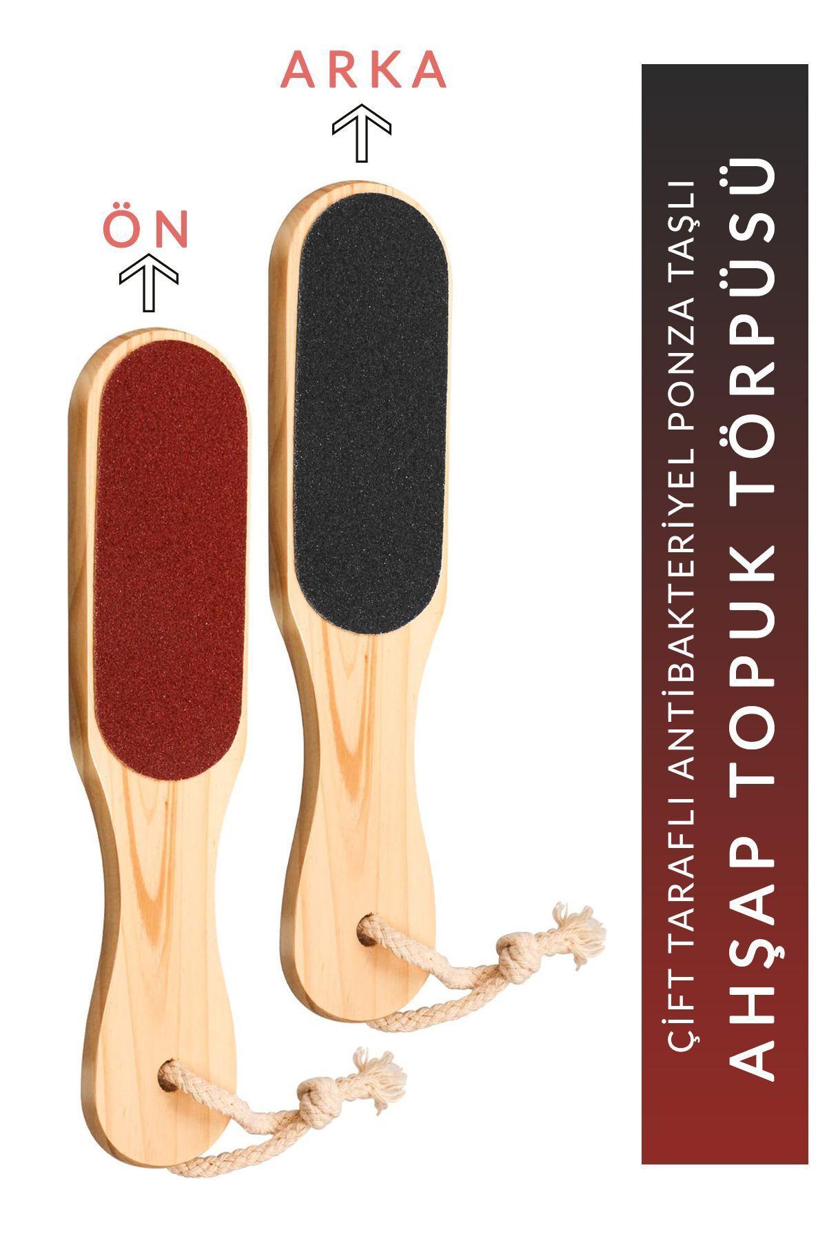 kırmed Çift taraflı ahşap topuk törpü