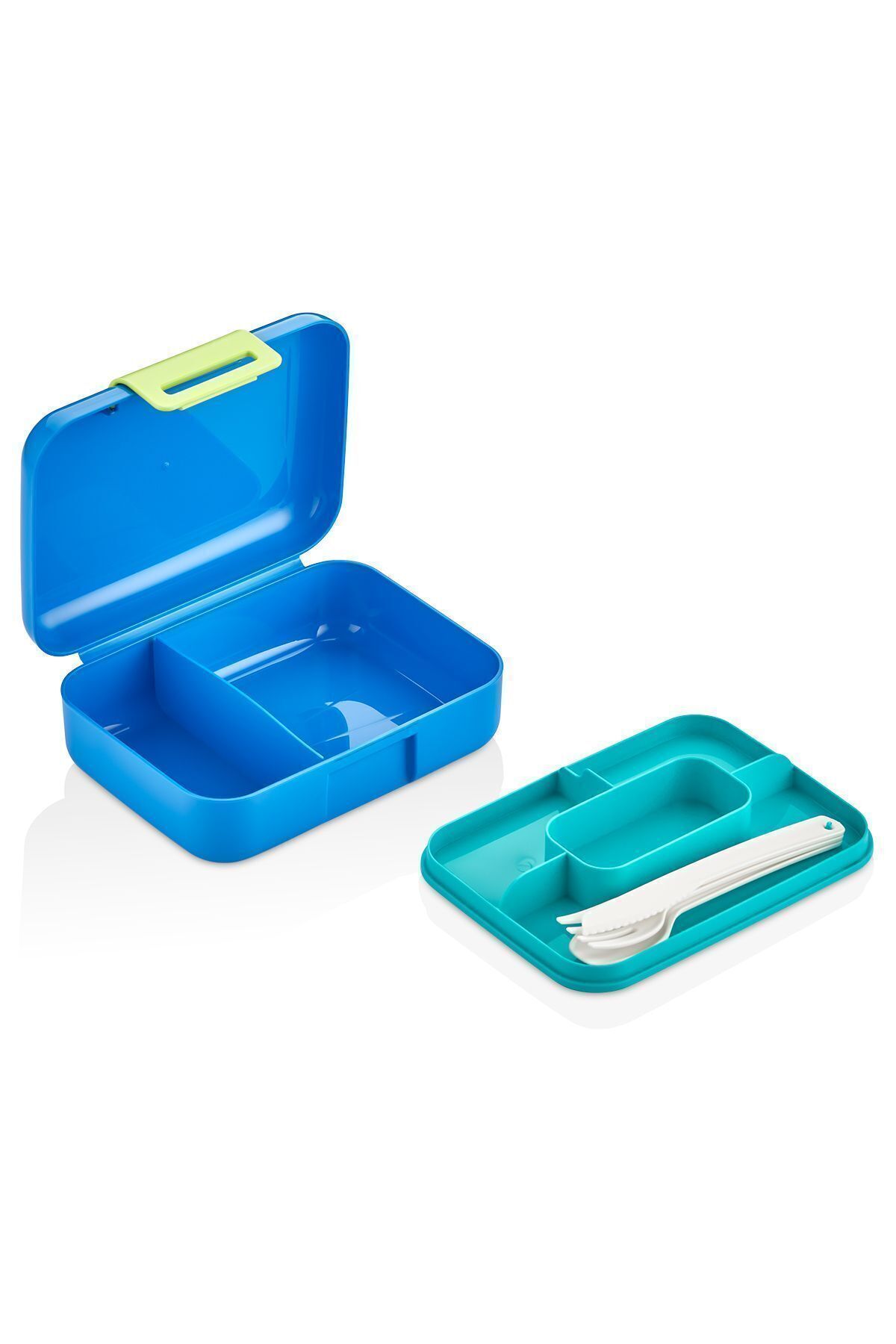 Tanemce-3 Pieces Design Lunch Box with Self Spoon and 5 Compartments and 2 Layers 6