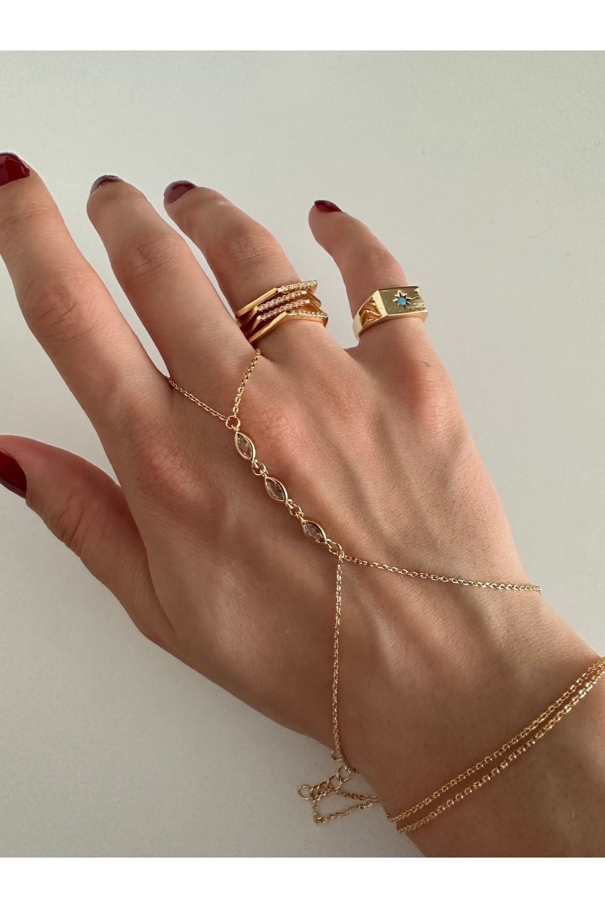 ringbox  Gold Markiz Kesim Taşlı Şahmeran