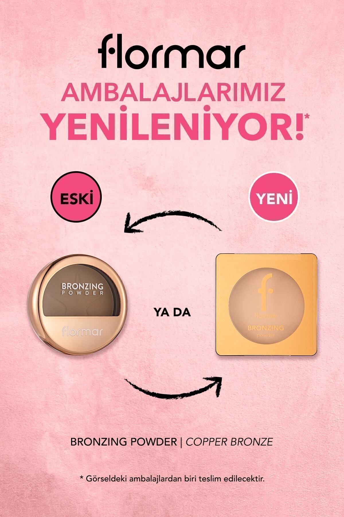 Flormar-Yoğun Pigmentli Işıltılı Bronzer (BAKIR BRONZ) - Bronzing Powder - 003 Copper Bronze - 8682536053419 2