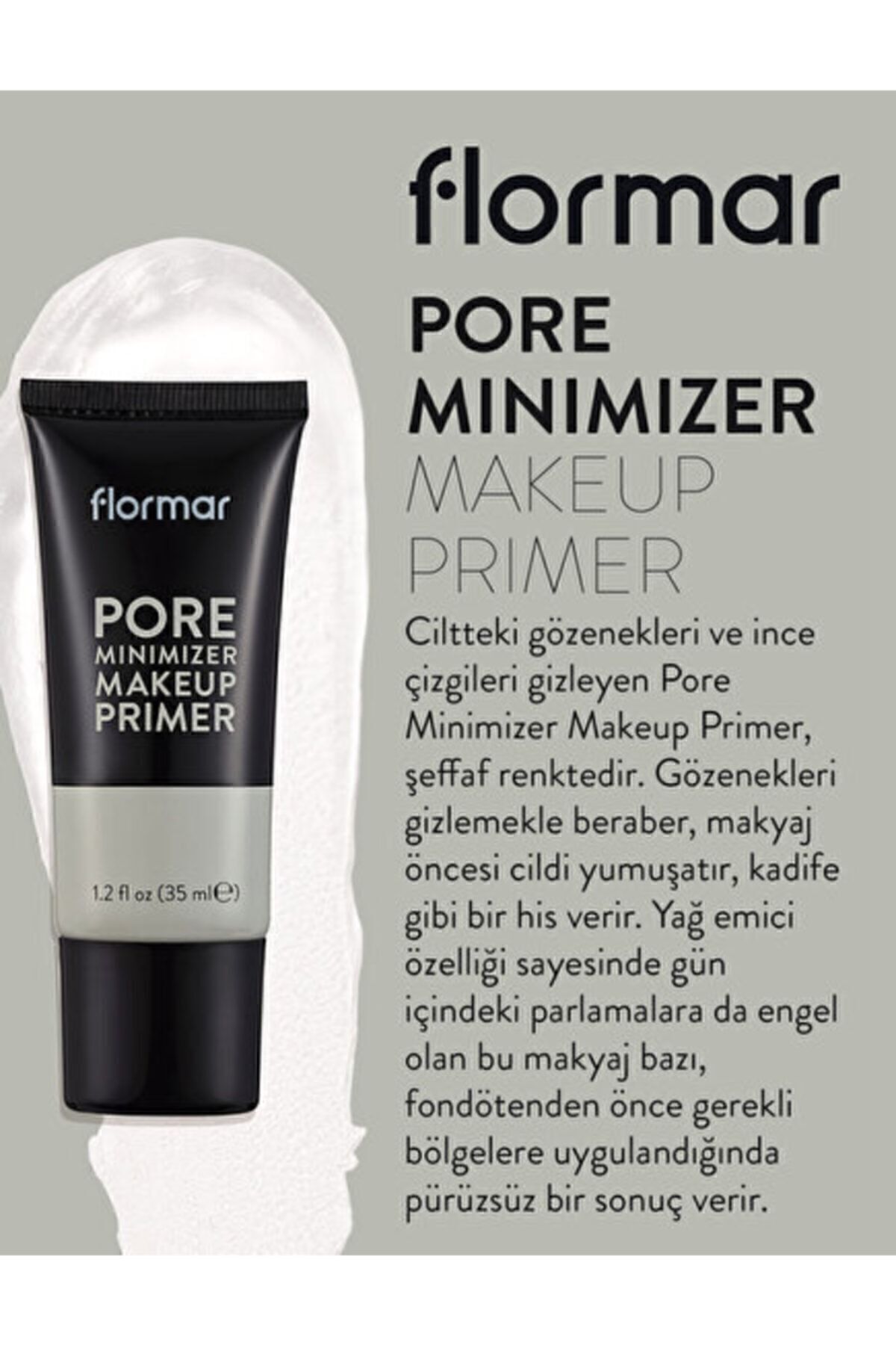 Flormar-قاعدة مكياج للمساعدة في منع ظهور المسام - قاعدة مكياج لتقليل المسام - 000-8690604534661 3