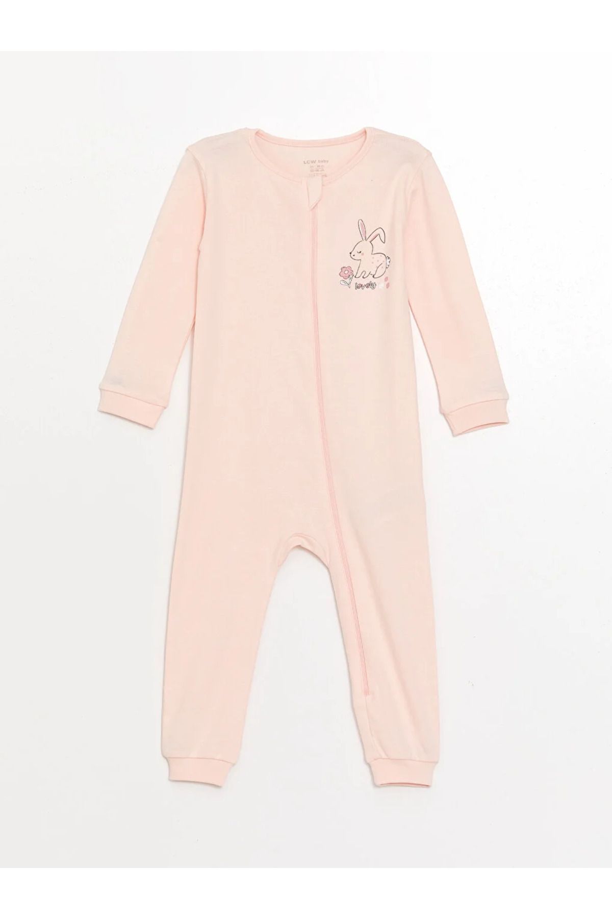 LC Waikiki-Lcw Baby Crew Neck Long Sleeve Baby Girl Combed Cotton Romper 3Pcs 4
