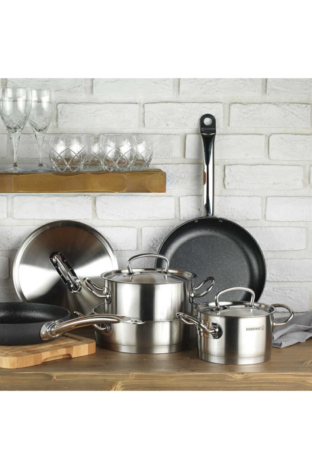 KORKMAZ-Proline 16x7.5 cm Short Casserole A1168 3