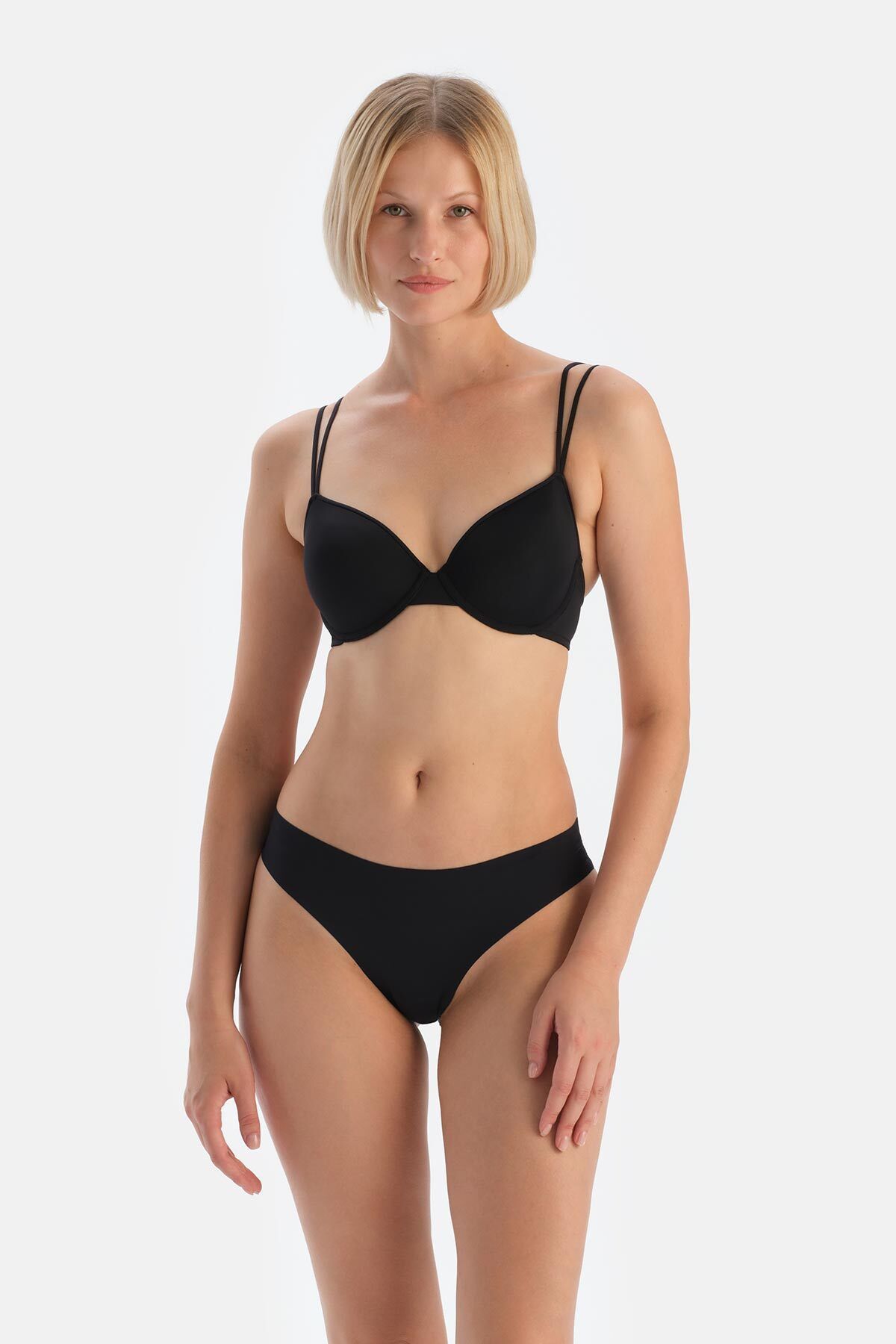 Dagi-5144Kc Laser Cut Black Brazilian Panties 4