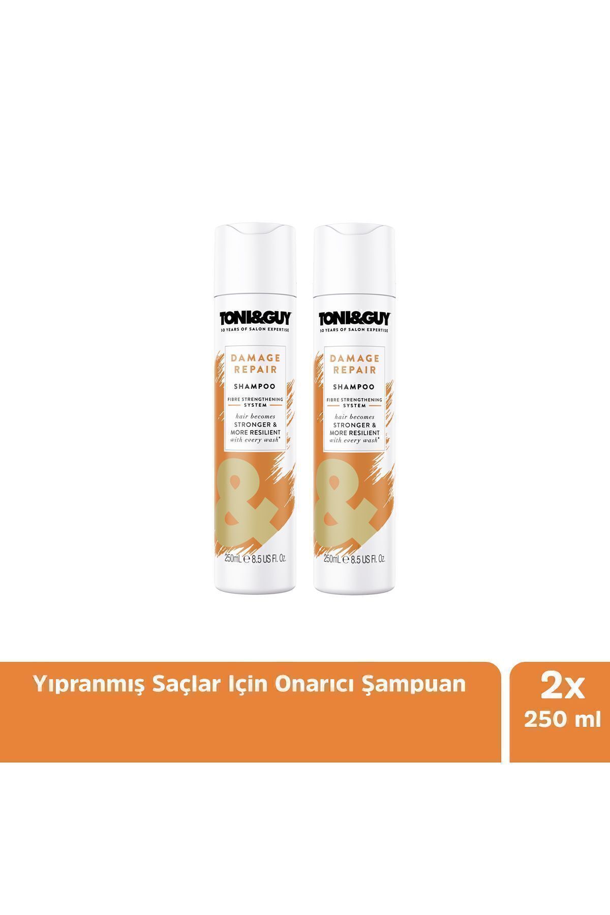 شامپو ترمیم کننده موهای آسیب دیده 250ml x2 Toni Guy