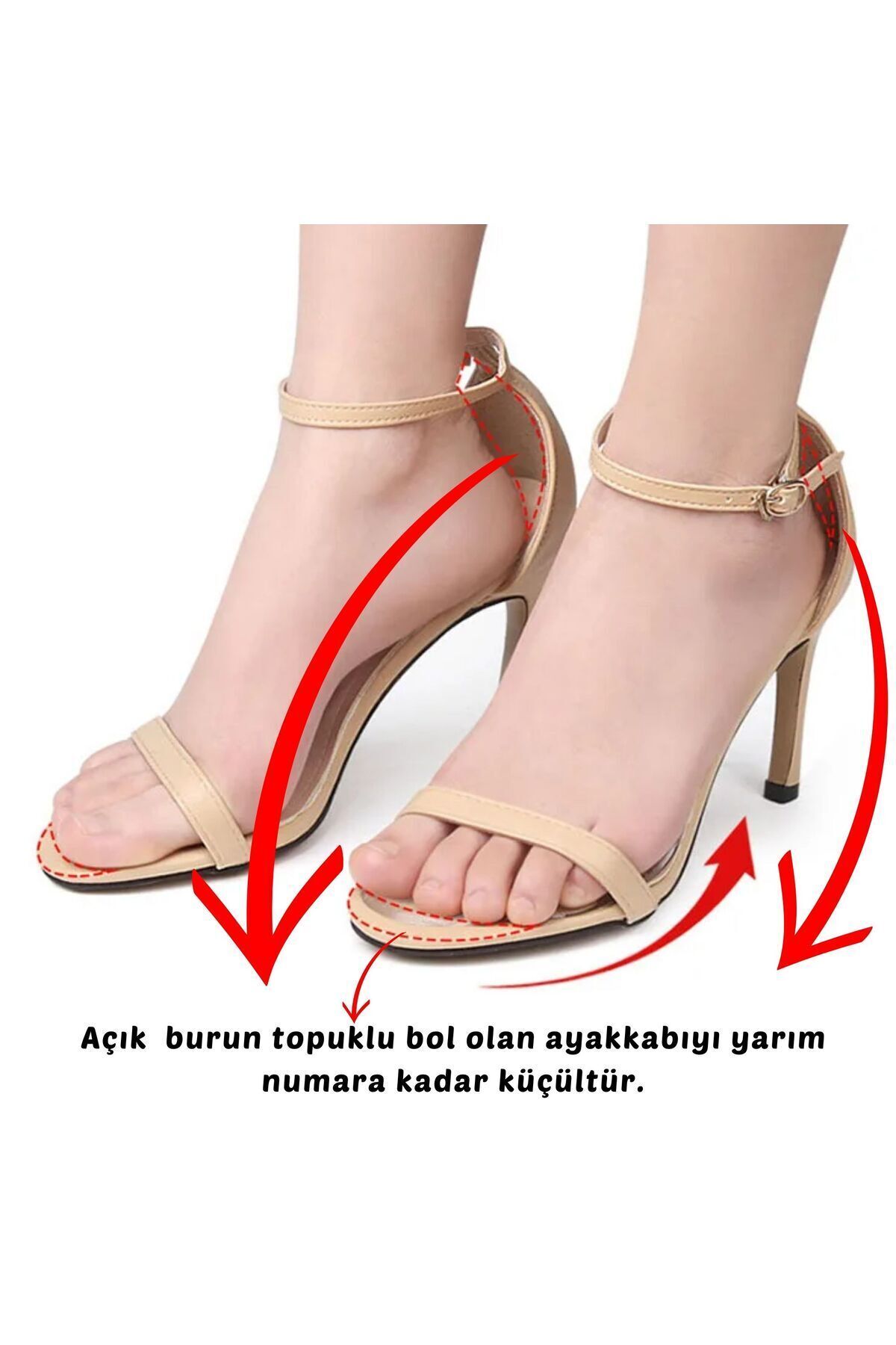 Stiletto İçi Kaydırmaz Jel Ön Tabanlık, Yapışkanlı, Nasır Koruyucu, Silikon Ayakkabı Tabanlığı 1Çift 7