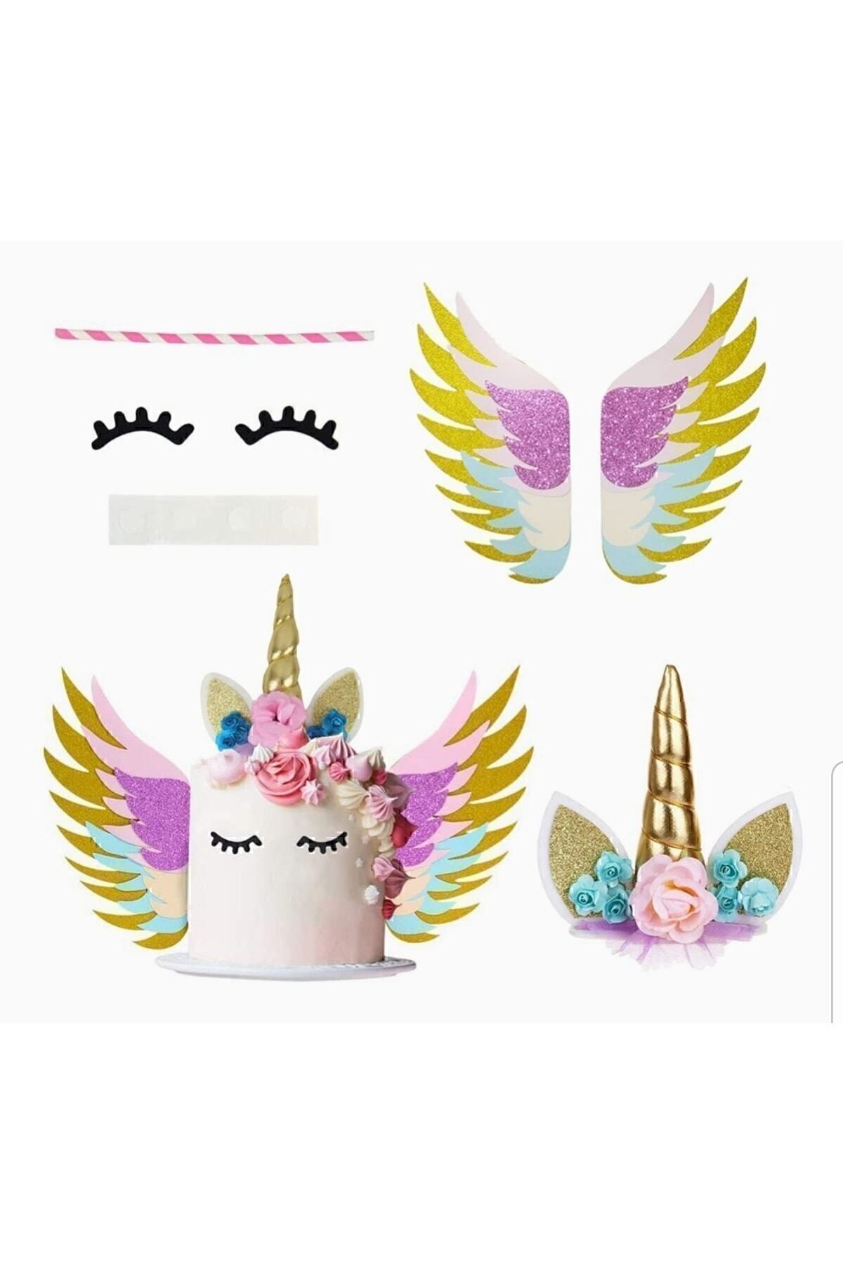 bmk tasarım Unicorn Pasta Süsü