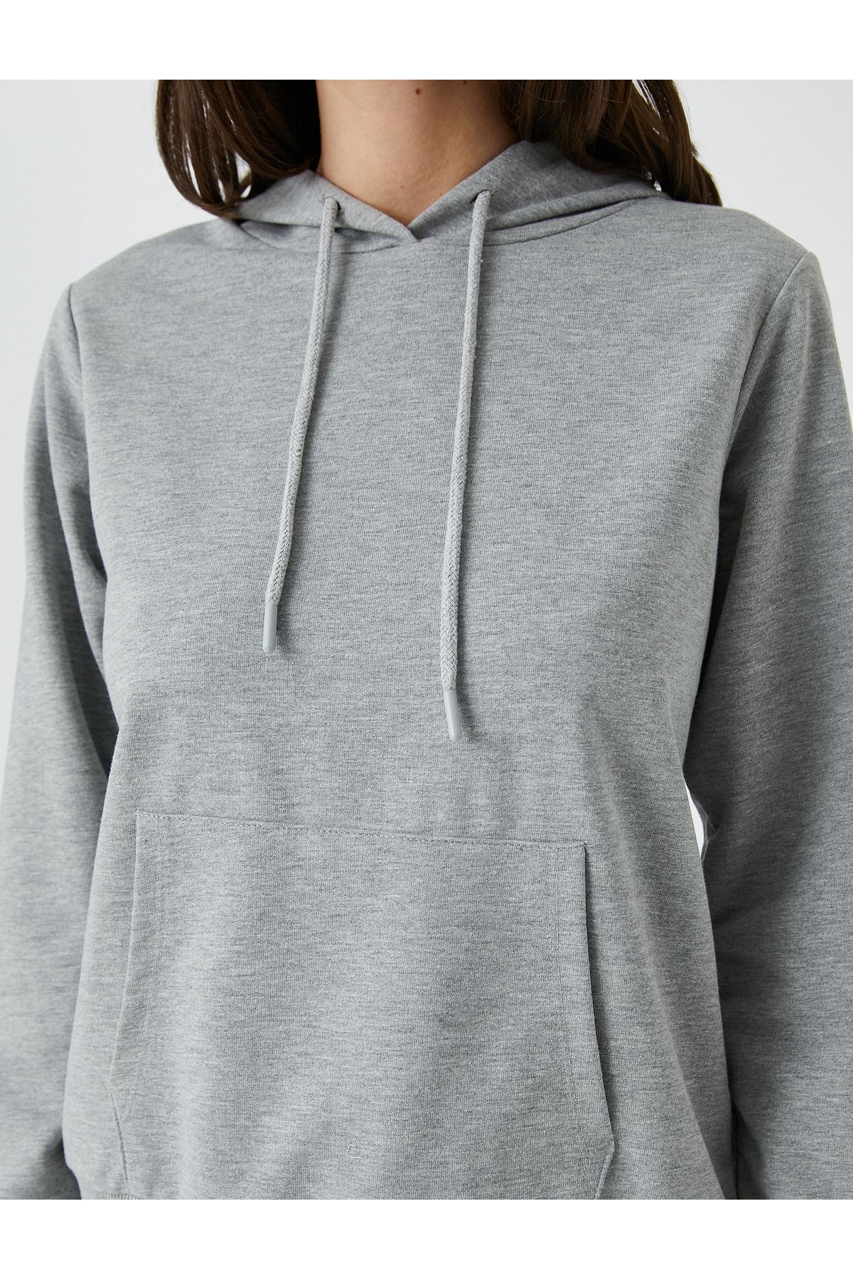سویشرت زنانه خاکستری کوتونKoton | 3SAK10094EK اورجینال - تصویر 5