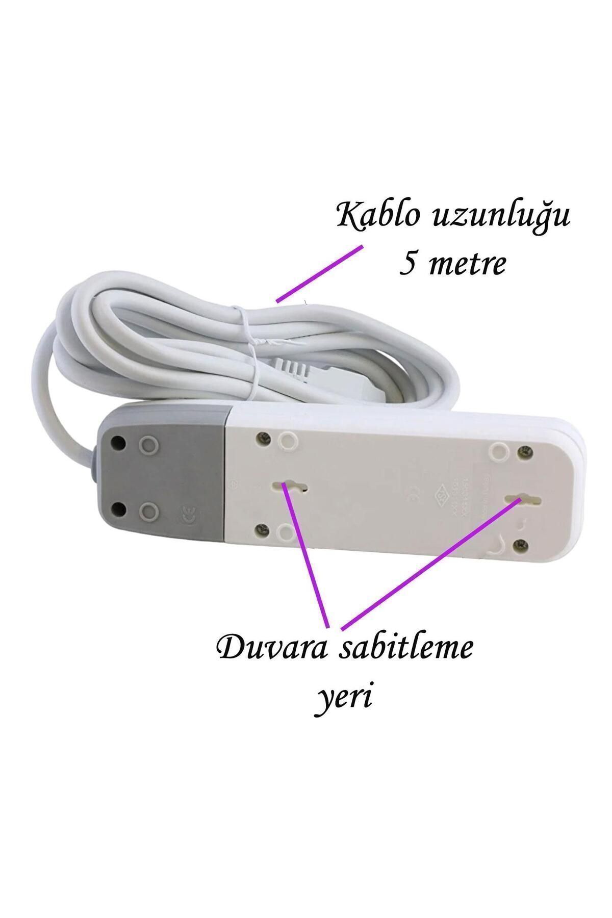GLASWEN-5 Meter Multi Group - Switched, Wired and Grounded Plug Socket 3