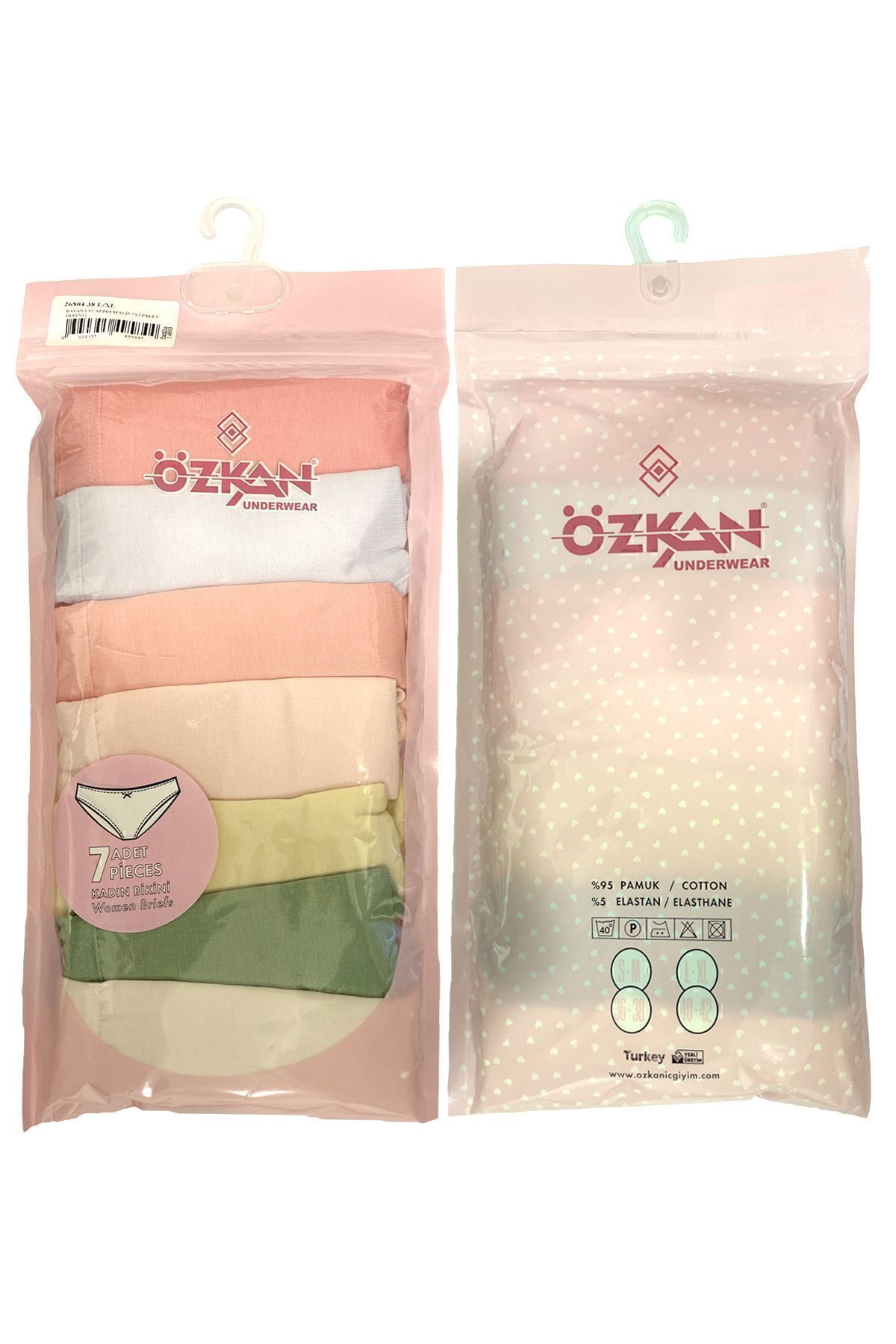 ÖZKAN underwear-سراويل بيكيني نسائية من Özkan 26804 مكونة من 7 قطع من القطن الليكرا المرن والمريح 2